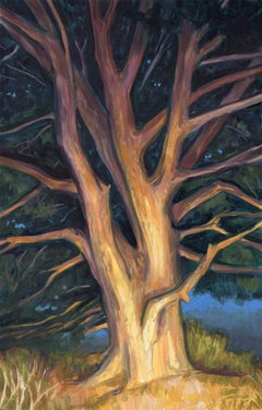 "Atrium" (2023) By David Carmack Lewis, Original Landscape Oil Painting