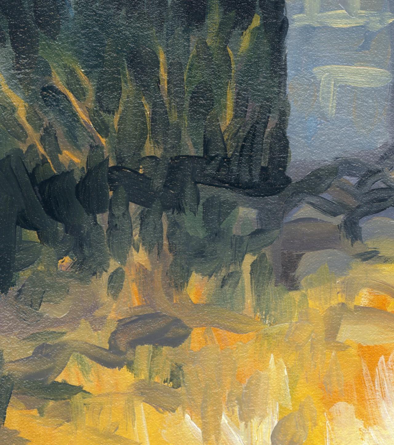 „Homestead Chimney“ (2022) von David Carmack Lewis, Original-Ölgemälde im Angebot 2