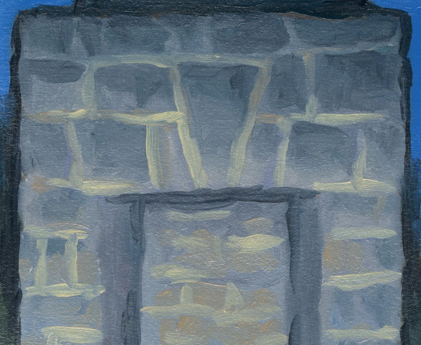 „Homestead Chimney“ (2022) von David Carmack Lewis, Original-Ölgemälde im Angebot 3