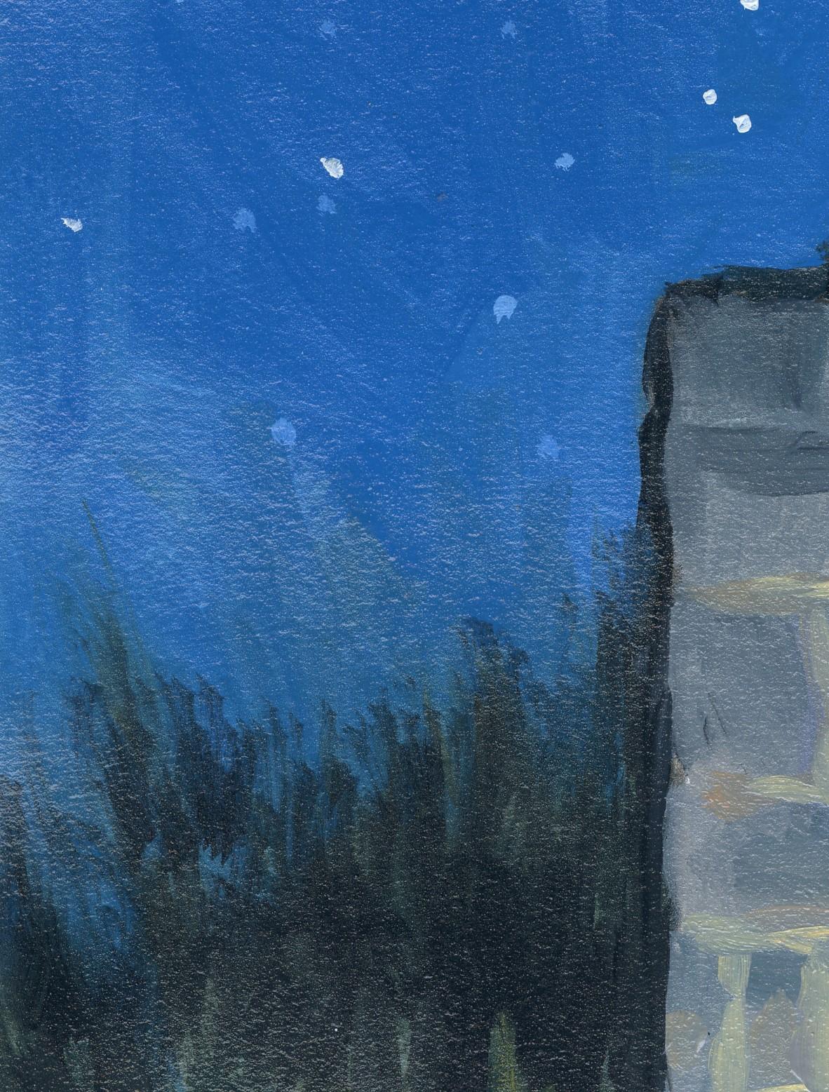 „Homestead Chimney“ (2022) von David Carmack Lewis, Original-Ölgemälde im Angebot 5