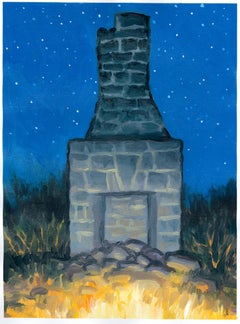 "Camino di Homestead" (2022) di David Lewis, pittura a olio originale