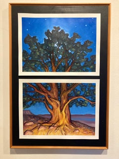 "Juniper: Root and Branch" (2025) Original ExpressionistOil Painting on Paper