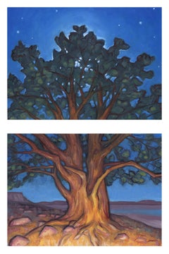 "Juniper: Root and Branch" (2025) Original ExpressionistOil Painting on Paper