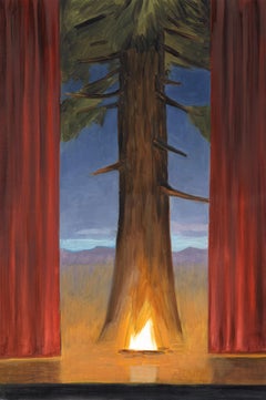 "Luminaire" (2021) di David Lewis, dipinto a olio originale di paesaggio