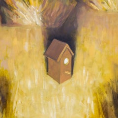 "The Birdhouse" (2024) By David Carmack Lewis, Original Oil Painting