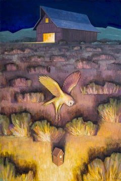 "La pajarera" (2024) de David Carmack Lewis, pintura al óleo original