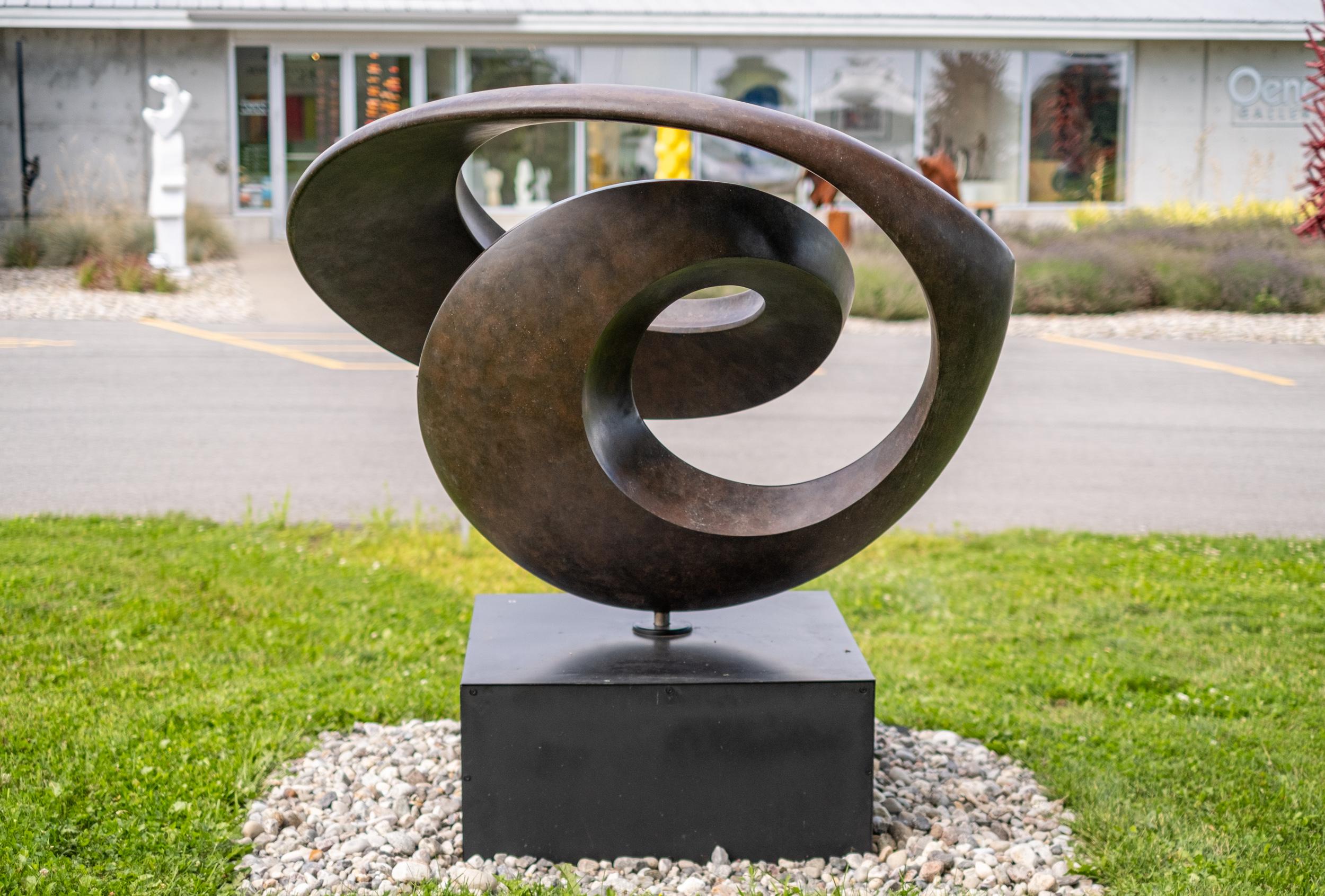 A Cappella - large, contemporary, abstract, bronze and steel outdoor sculpture For Sale 1