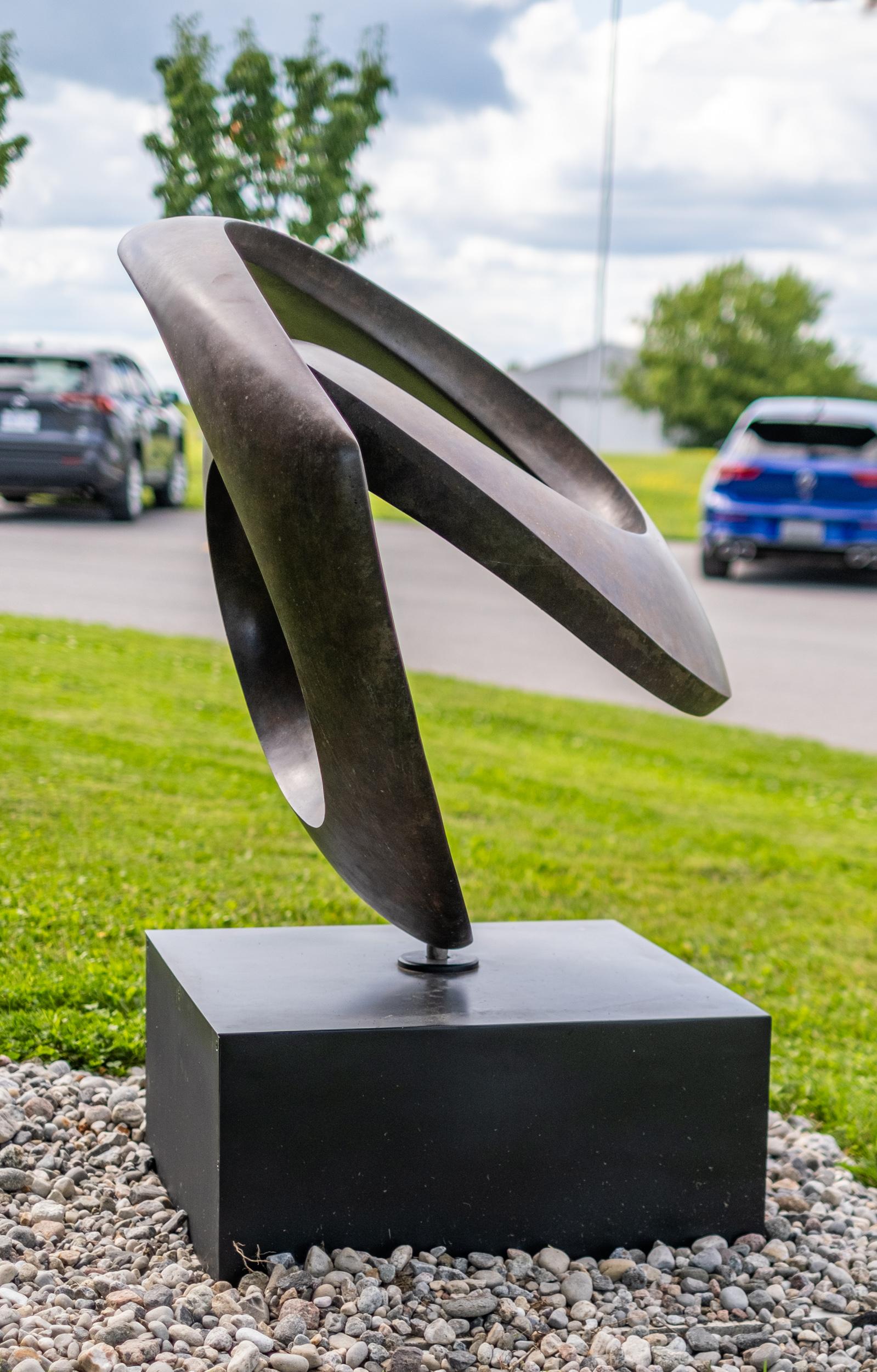 A Cappella - large, contemporary, abstract, bronze and steel outdoor sculpture For Sale 2