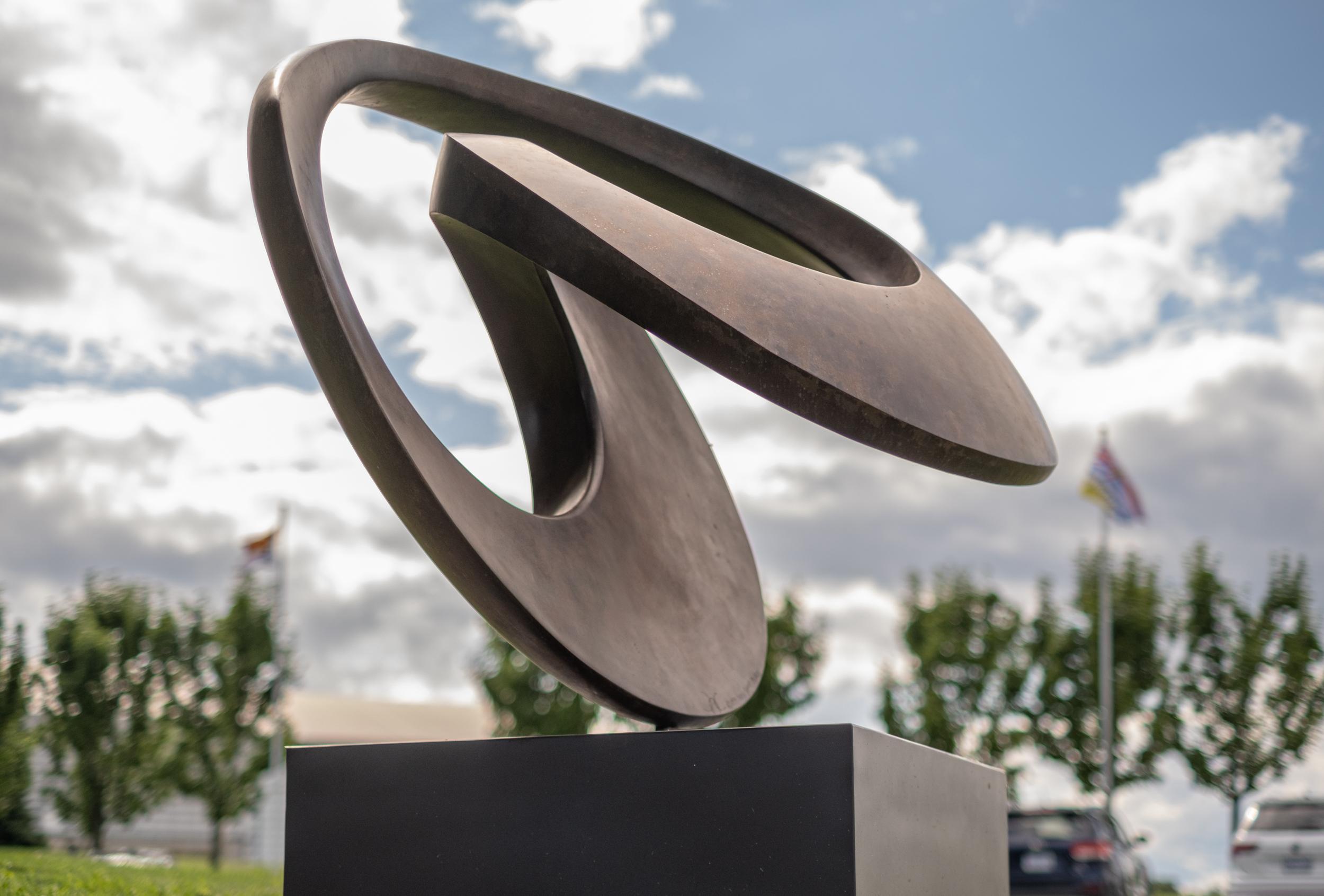 A Cappella - large, contemporary, abstract, bronze and steel outdoor sculpture For Sale 3