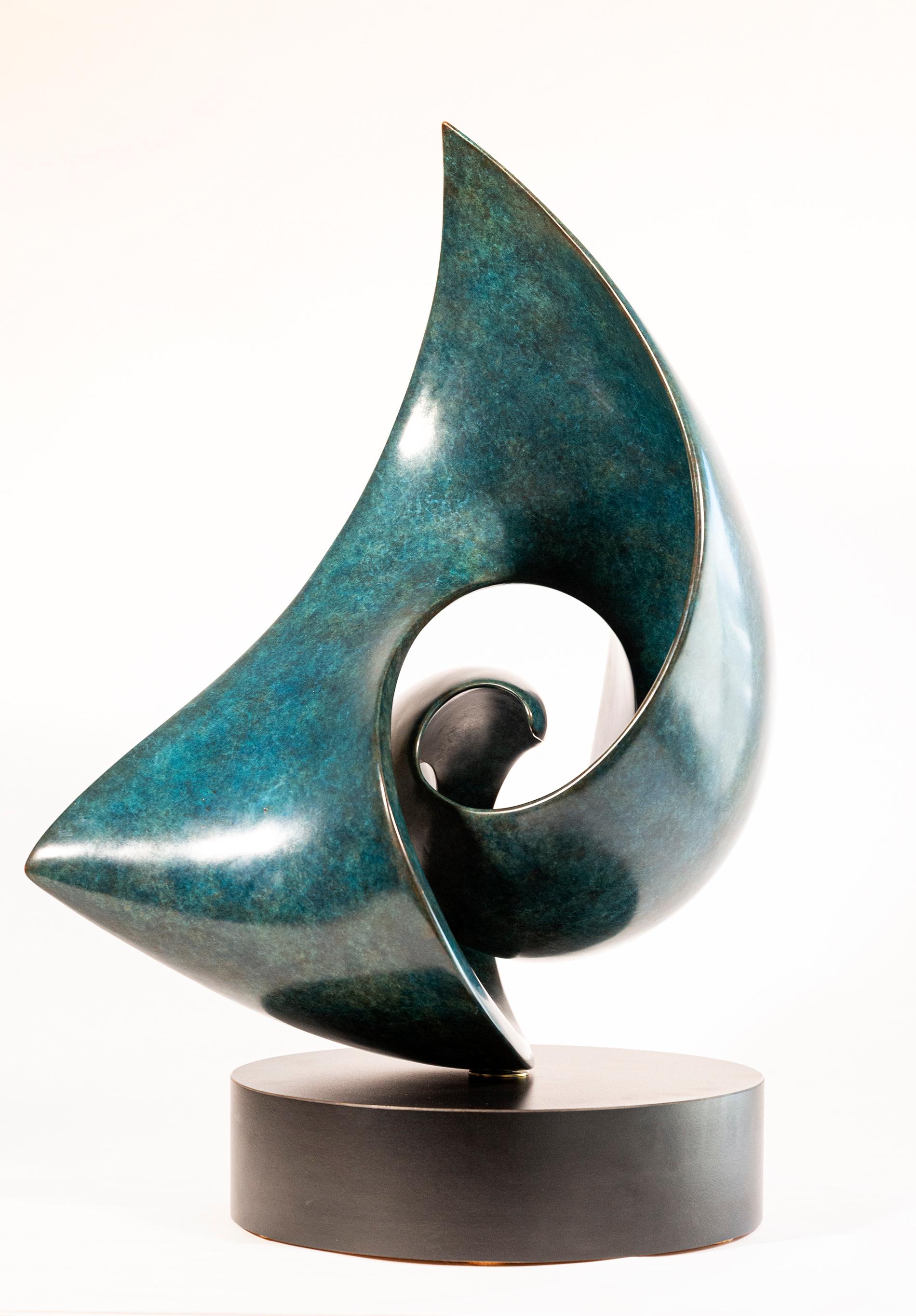 Eroica A.P. 1 - escultura lisa, pulida, abstracta, contemporánea, de bronce en venta 3