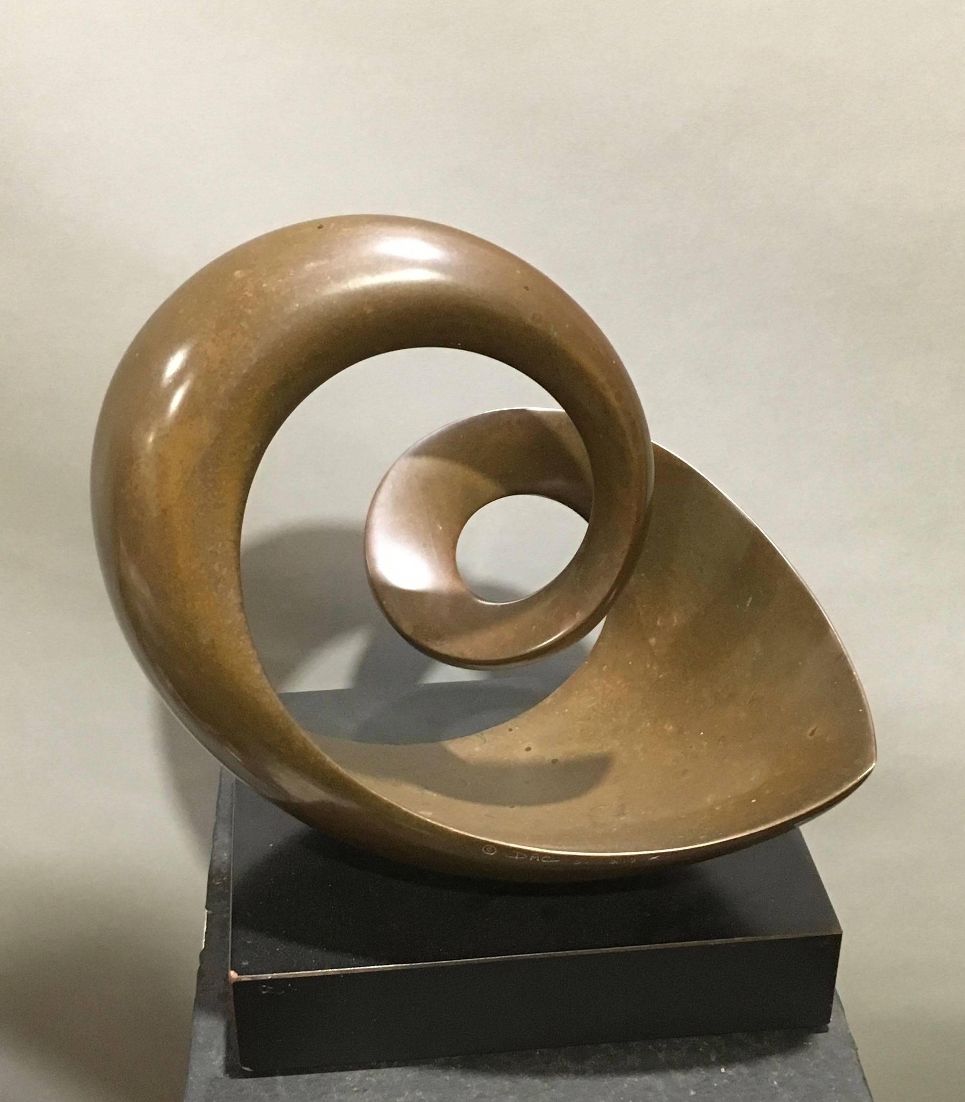 David Chamberlain Abstract Sculpture - Mazurka, An American Bronze Sculpture