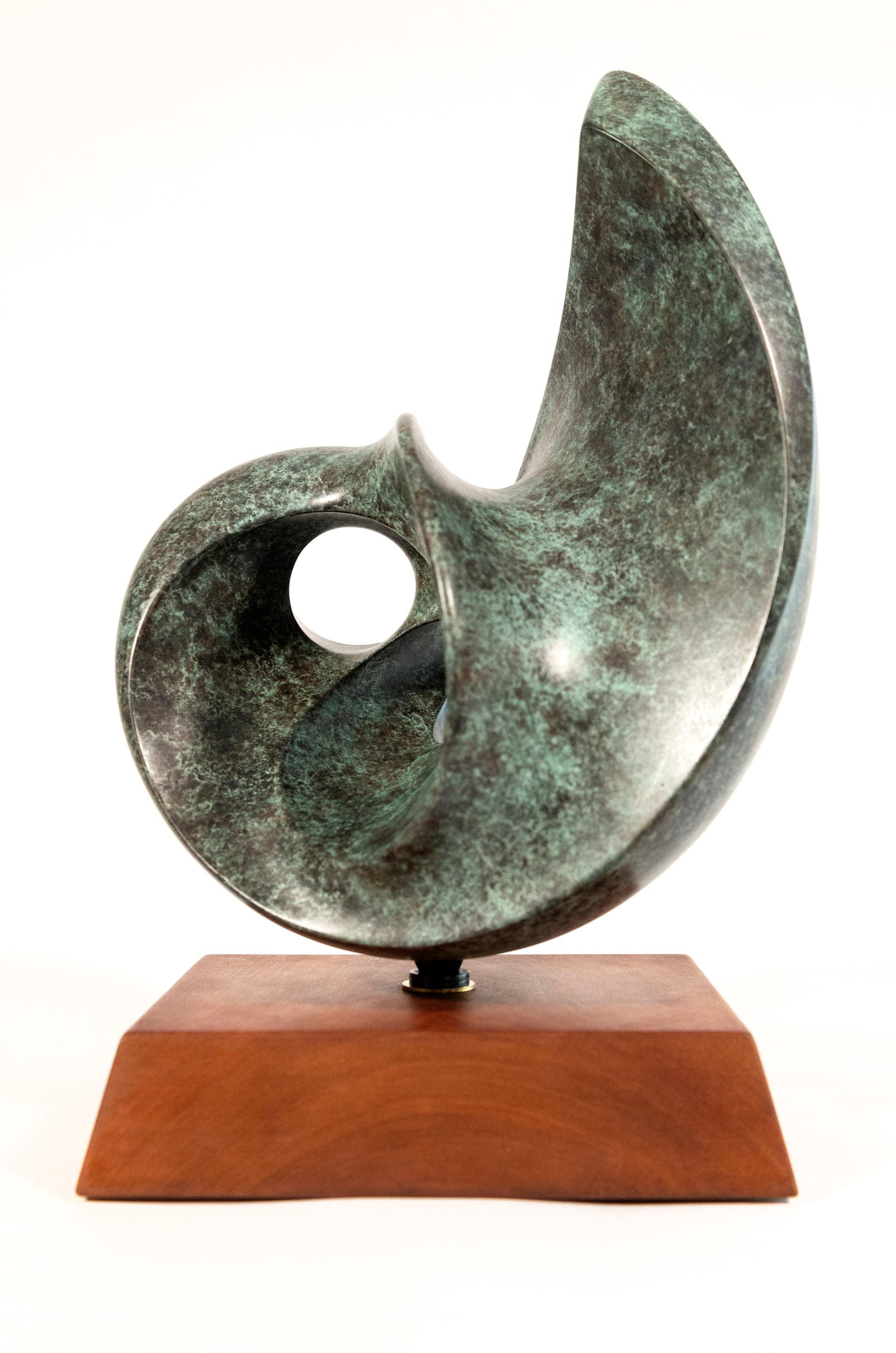 Nocturne Ed. 2/15 - smooth, polished, abstract, bronze sculpture - Abstract Sculpture by David Chamberlain