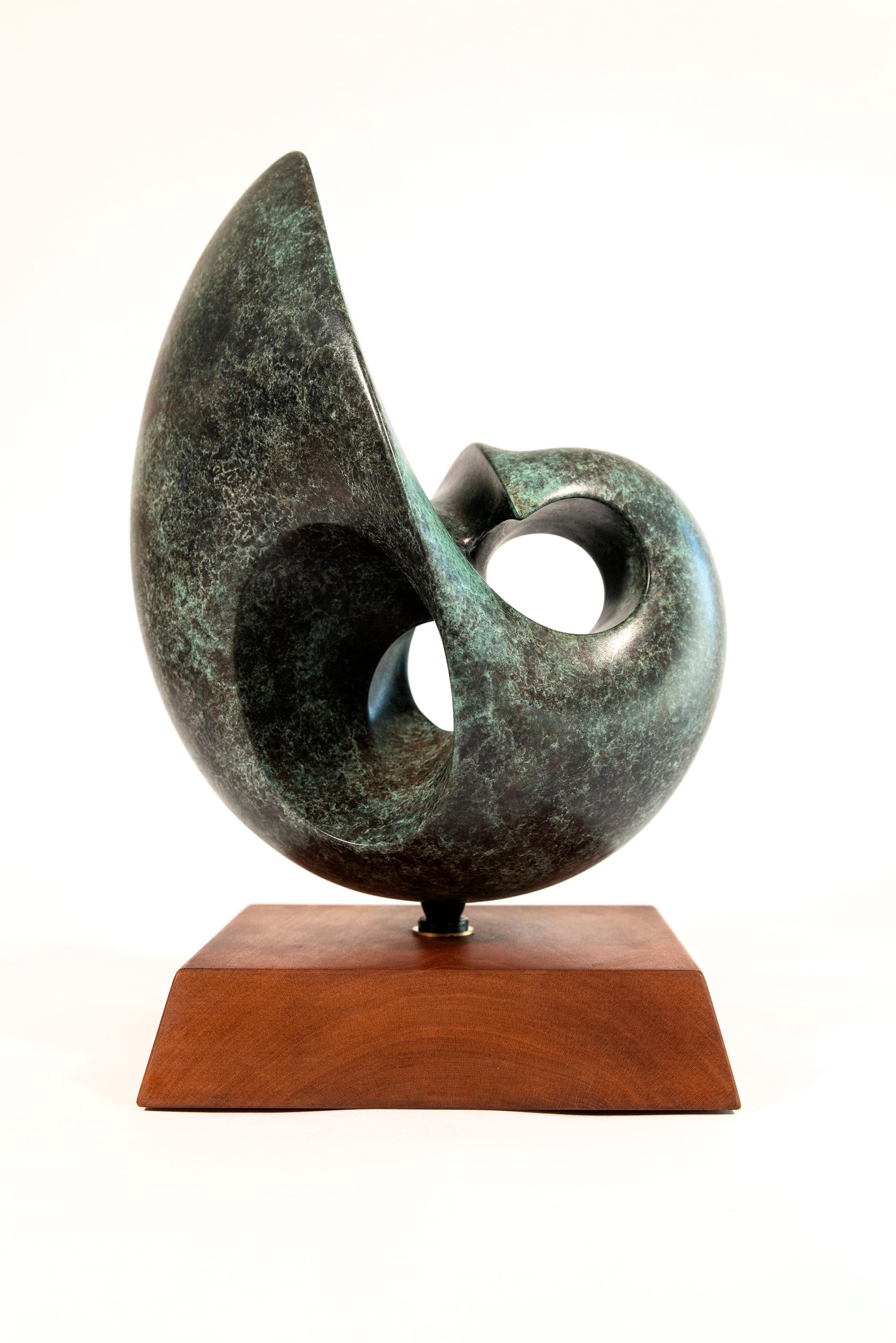 Nocturne Ed. 2/15 - smooth, polished, abstract, bronze sculpture For Sale 3