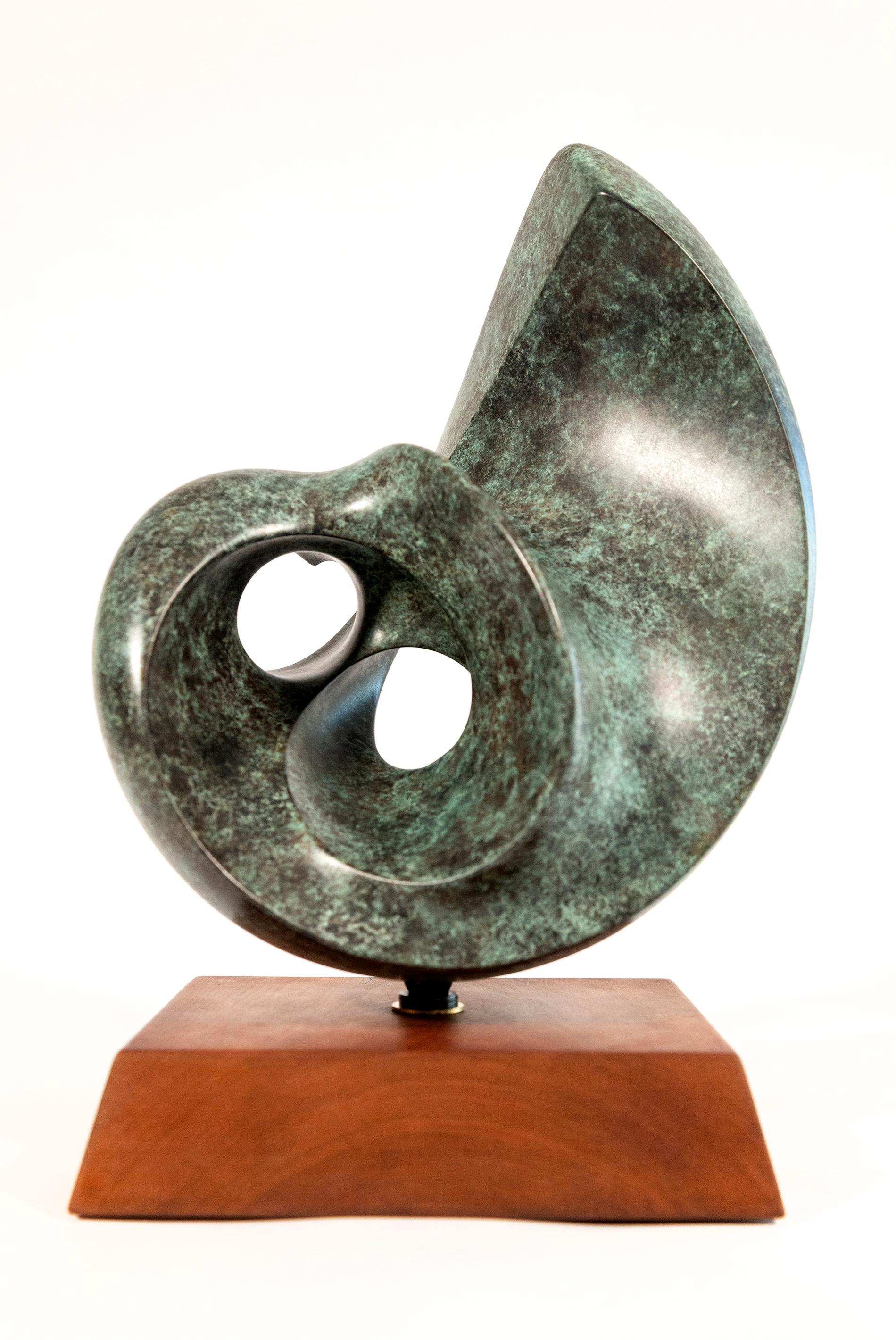 Nocturne Ed. 2/15 - smooth, polished, abstract, bronze sculpture - Sculpture by David Chamberlain