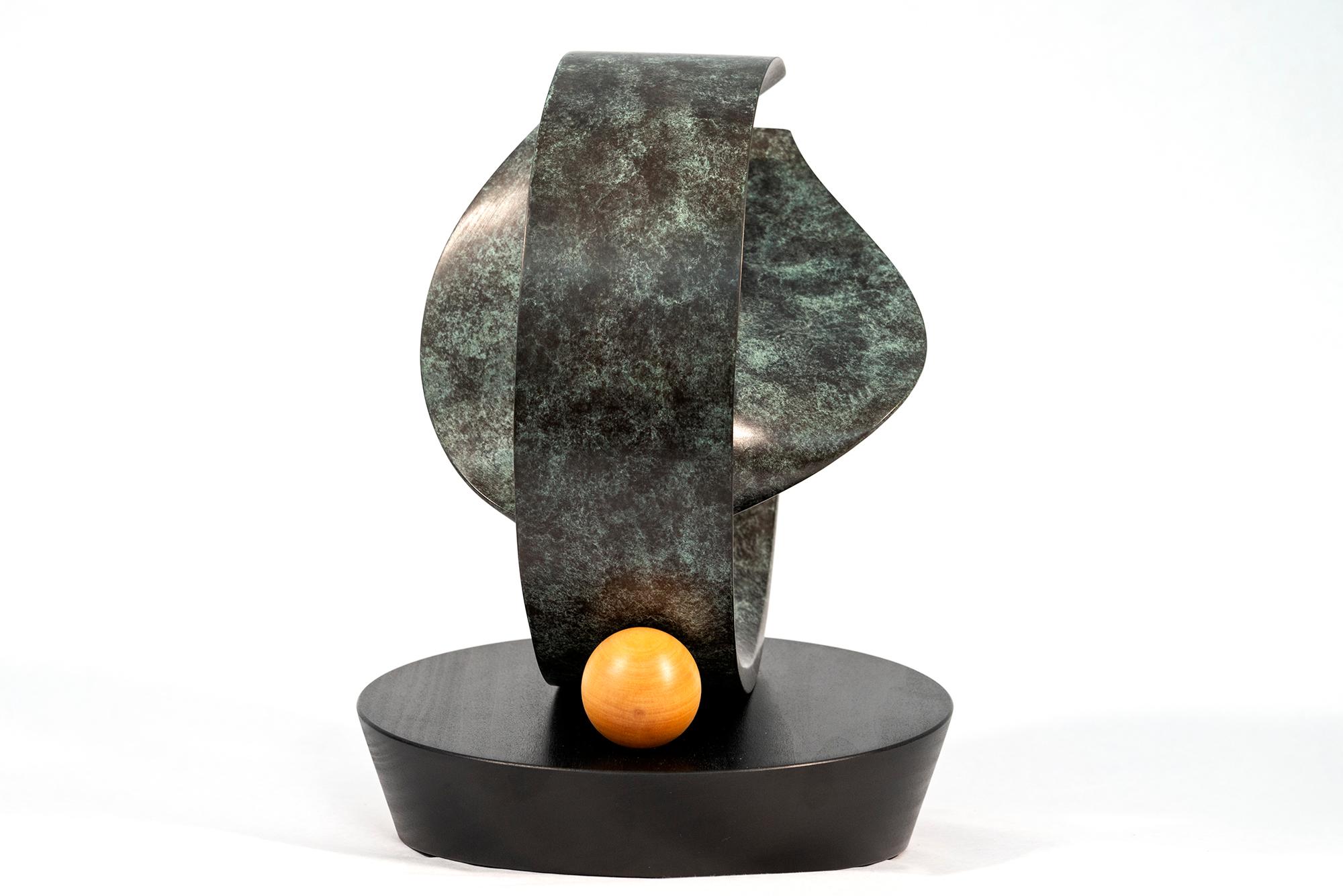 This contemporary bronze indoor sculpture was inspired by music and created by David Chamberlain.

David Chamberlain’s compelling, lyrical sculptures are celebrations of form inspired by a lifelong love of music. Recognized internationally as a