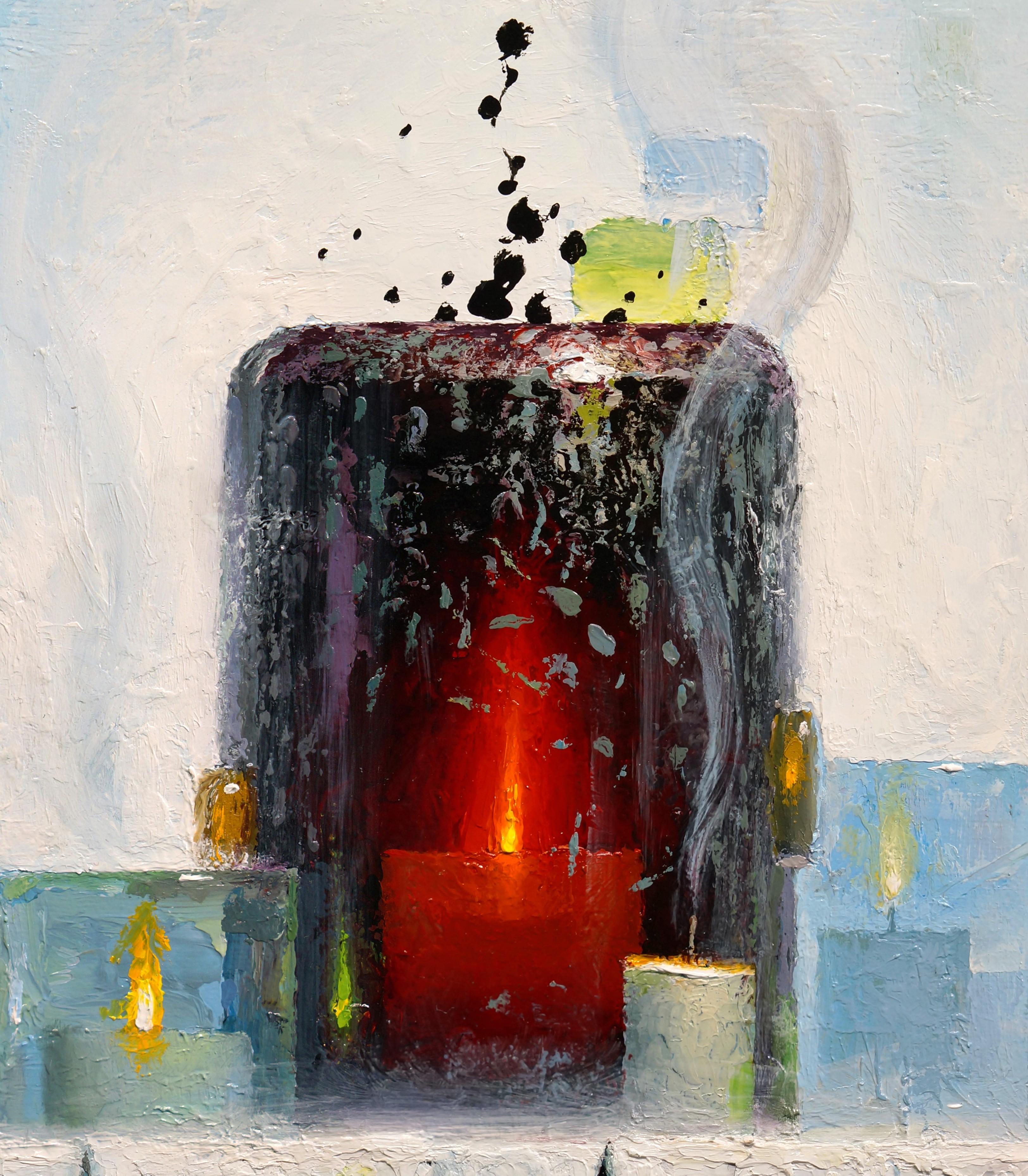 „Black Light“ (2024) von David Cheifetz, Ölgemälde auf Aluminiumplatte, Gemälde im Angebot 3
