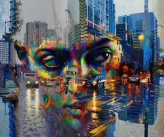 "Convergenza" di David Cheifetz, pittura a olio surreale (2025)