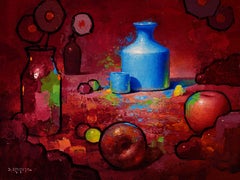 "Specchio freddo" (2024) di David Cheifetz, pittura a olio su pannello di alluminio