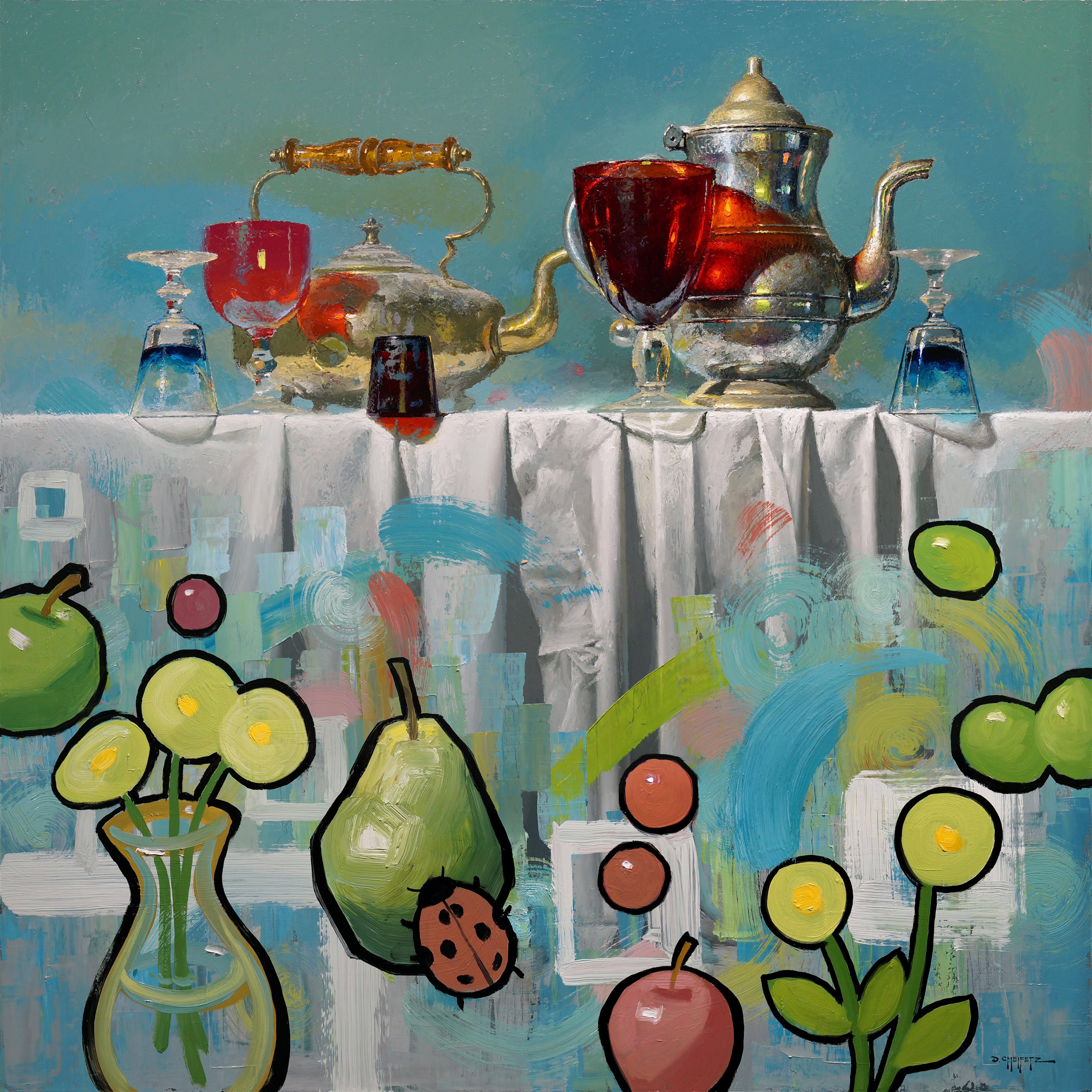David Cheifetz Still-Life Painting - "Life Beneath the Stillness" Oil Painting
