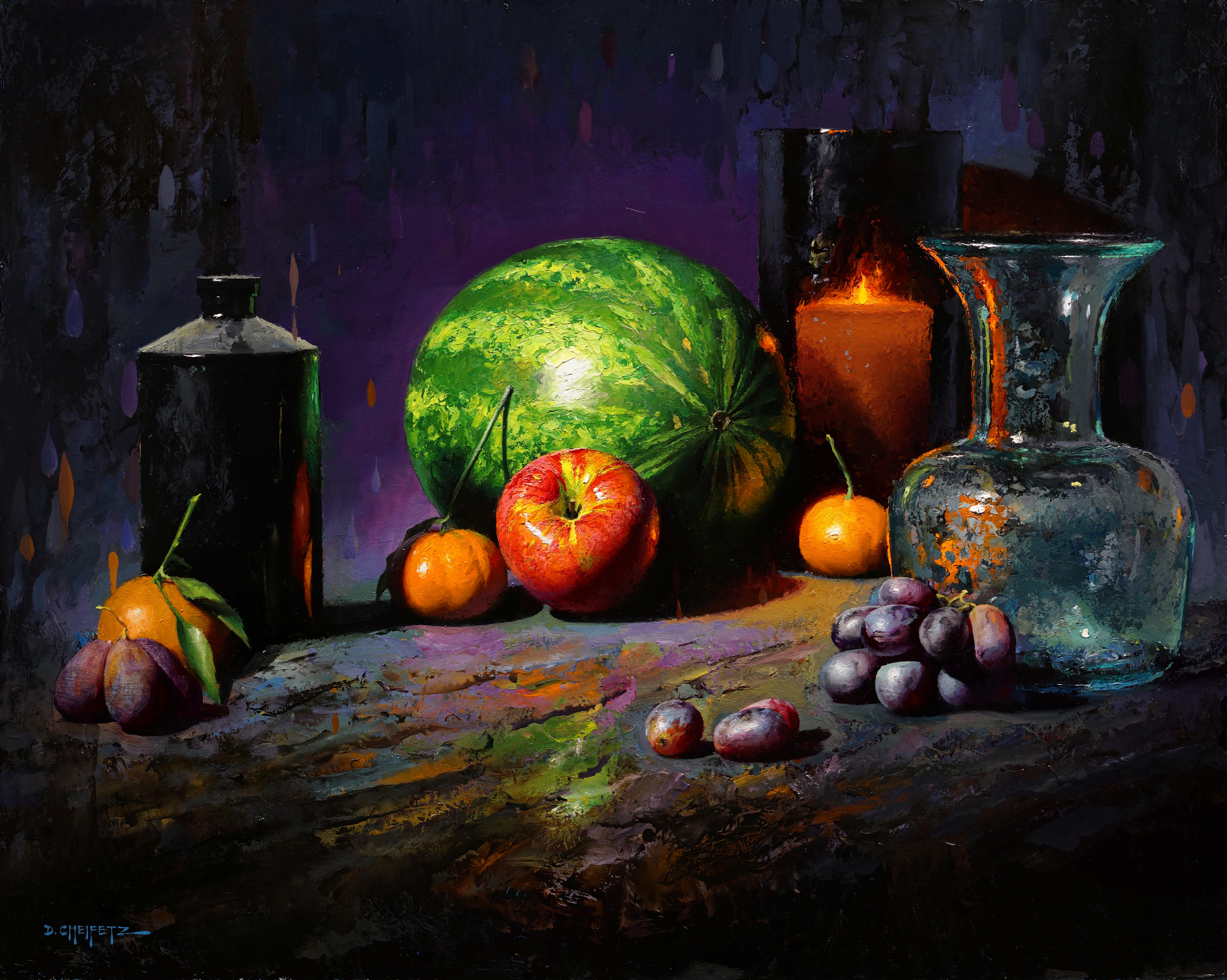 "Melon" by David Cheifetz, Oil on Aluminum Panel Painting