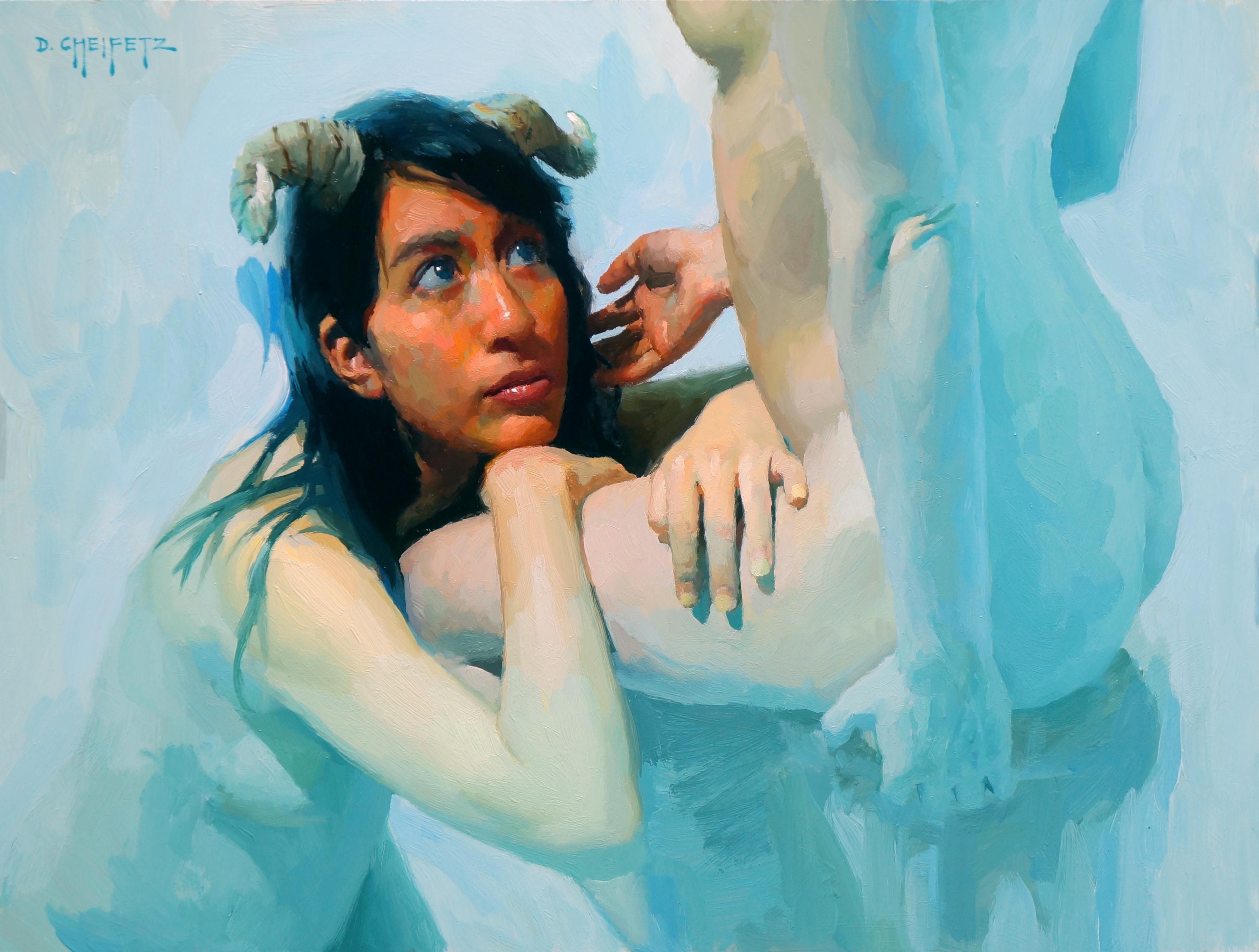 David Cheifetz Nude Painting - "Supplicant, " Oil Painting