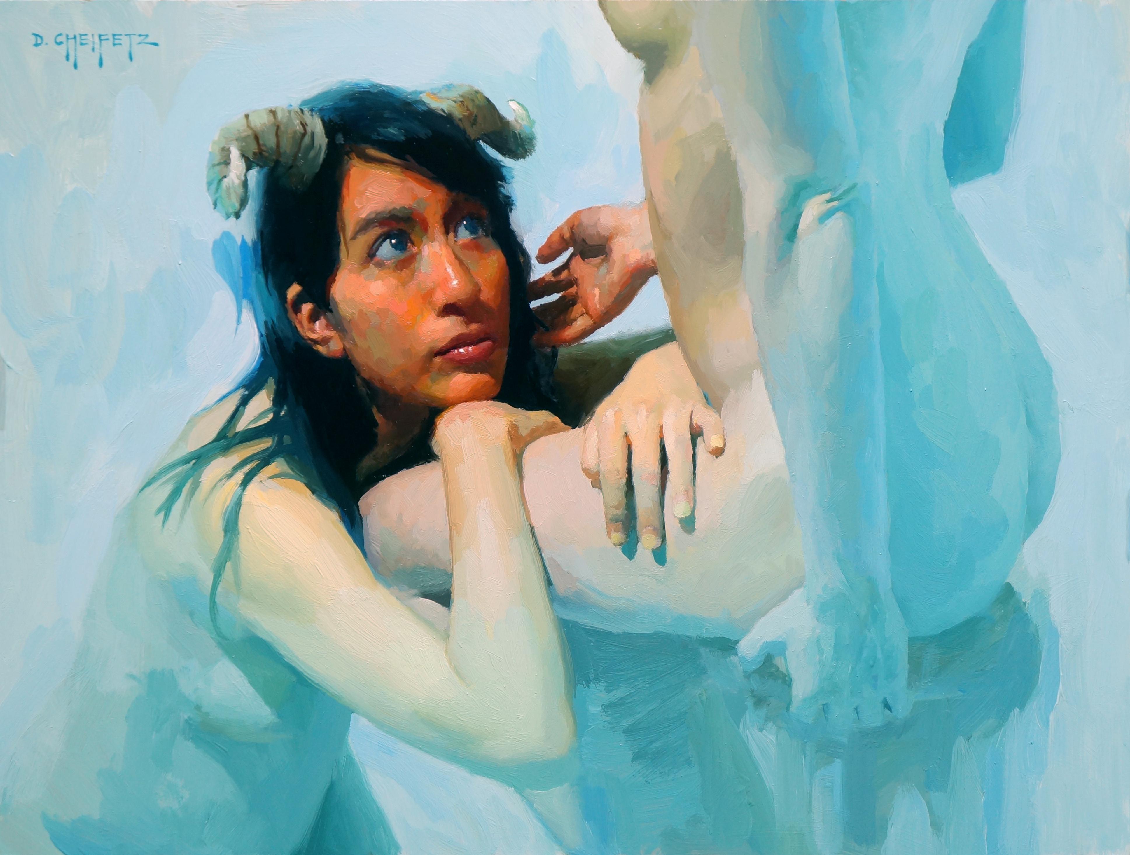 Nude Painting di David Cheifetz - "Supplicante", Pittura a olio