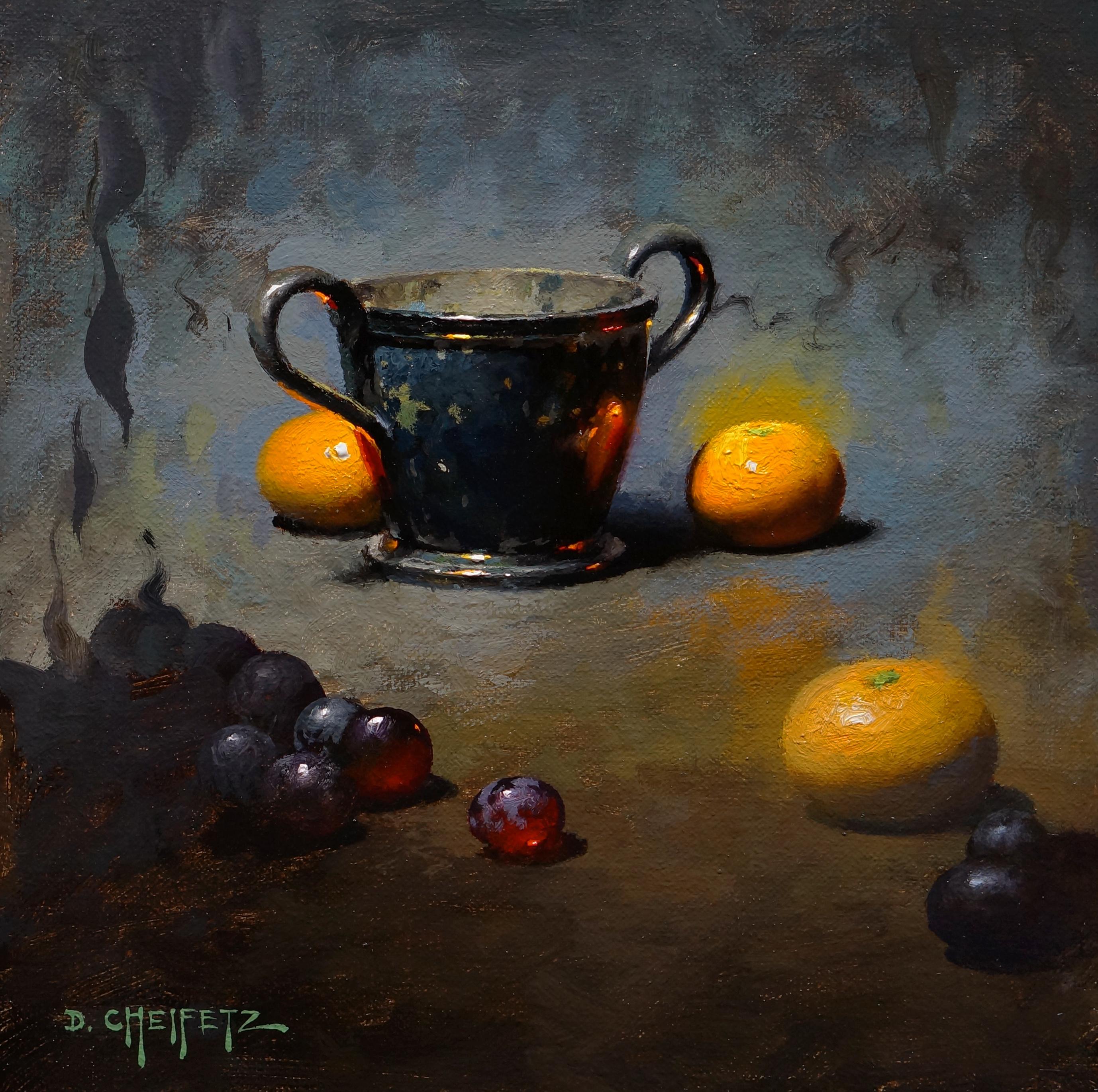 David Cheifetz Still-Life Painting - "Sweet and Silver" Oil Painting