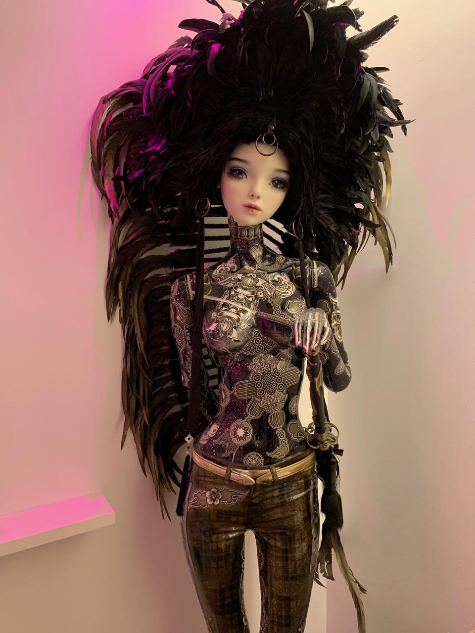 Pop-Doll - Pop-Art-Puppenpuppe, Freie Neuzeitalter, Pailletten, Acrylfarben