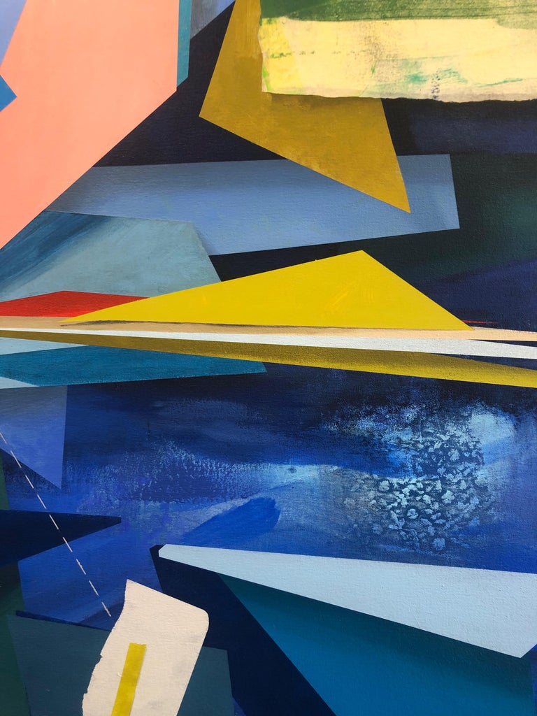 David Collins Signalman S Sleep Large Square Geometric Abstract