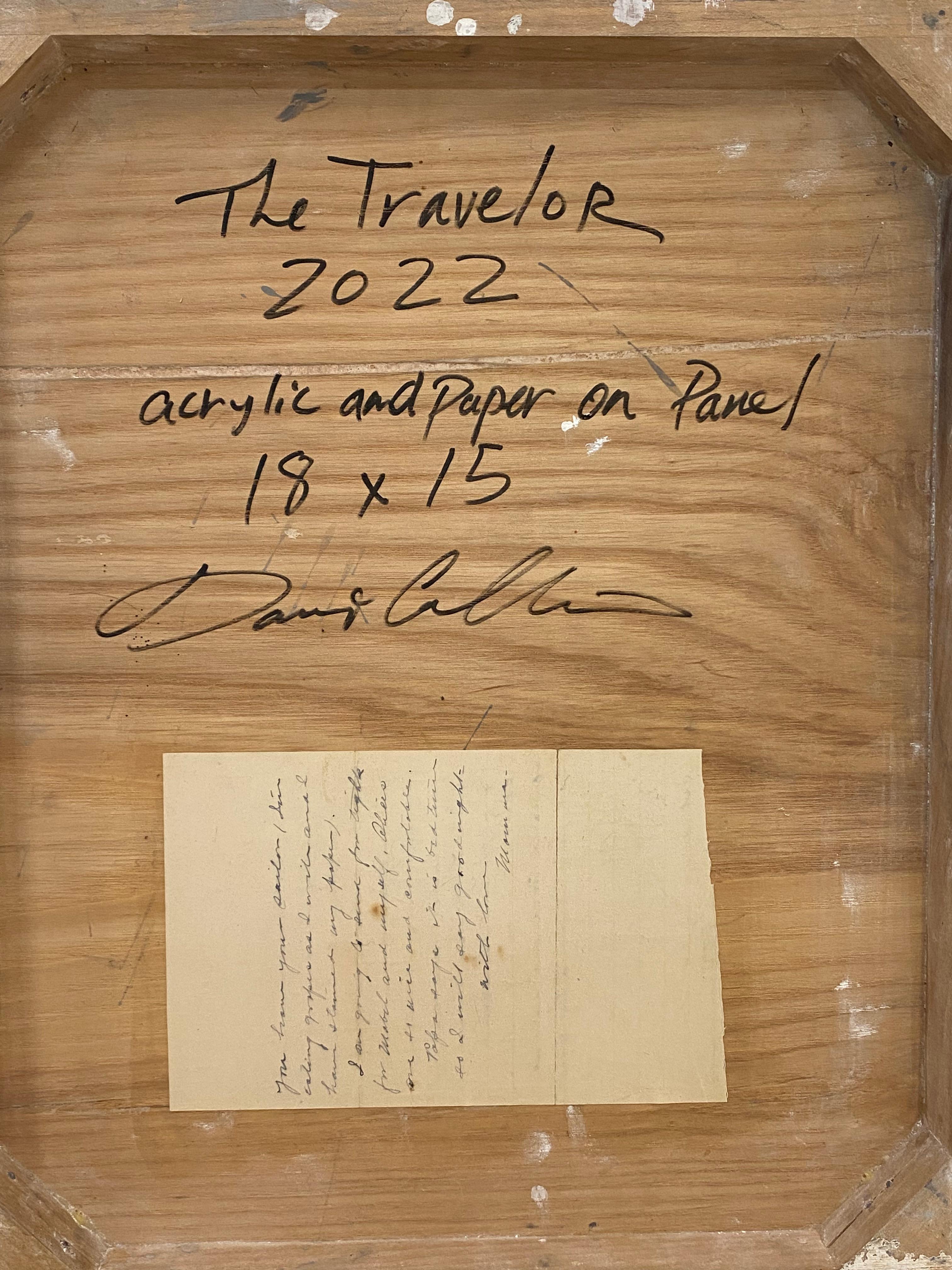 The Traveler - Geometrische abstrakte Formen Blau Gelb Schwarz Weiß Rot, 2022 im Angebot 5