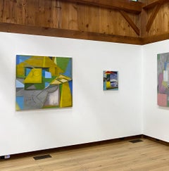 The Traveler - Geometric Abstract Shapes Blue Yellow Black White Red, 2022