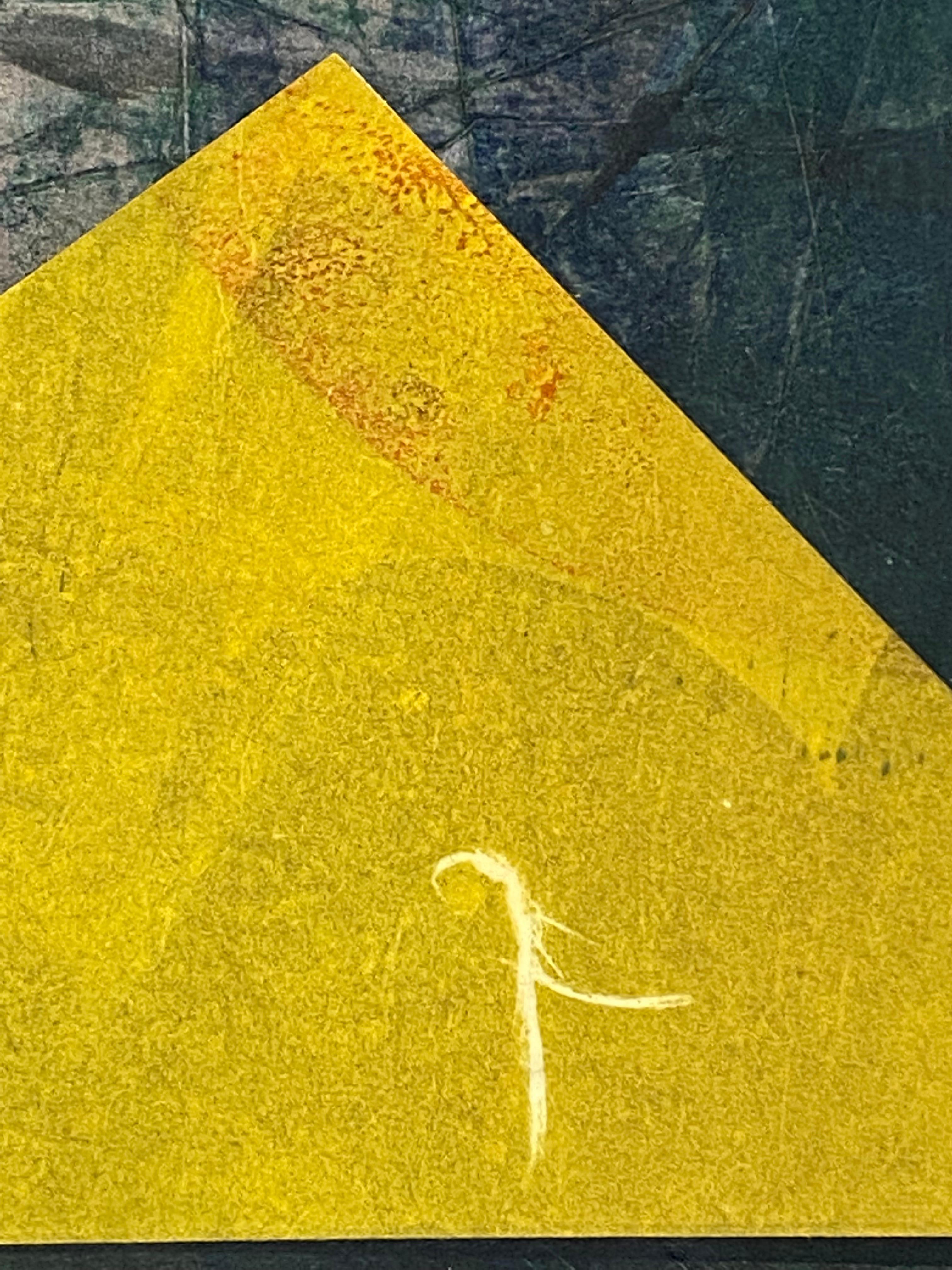 The Visitors - Geometric Abstract Triangles Sky Blue Yellow Red Shapes, 2022 in vendita 7