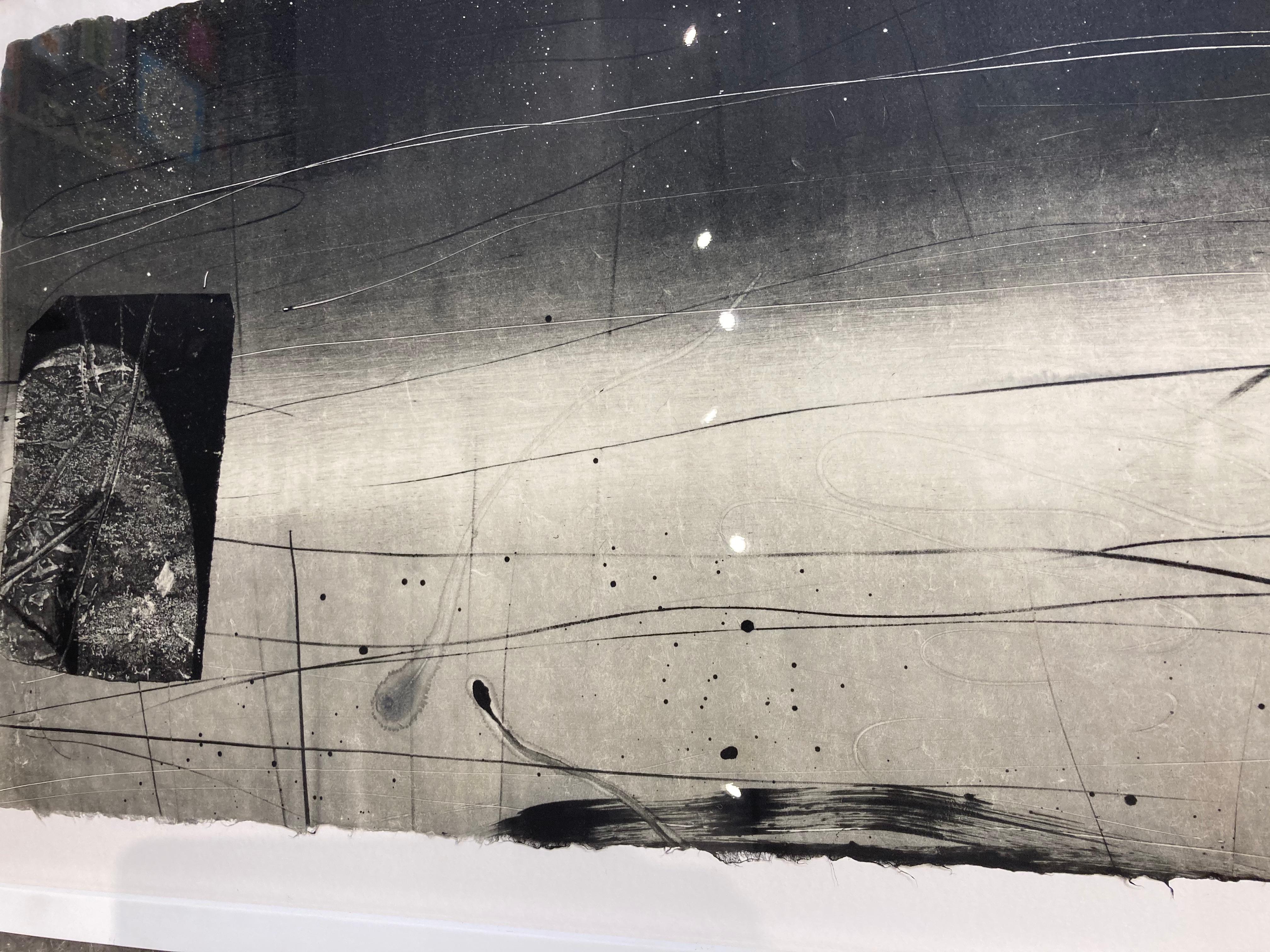 Contrails and Slipstream 36 - Horizontal Geometrische abstrakte Monotypie, 2003 im Angebot 1