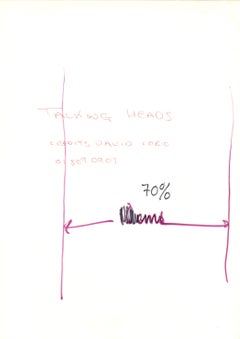 David Byrne of Talking Heads Performing Vintage Original Photograph