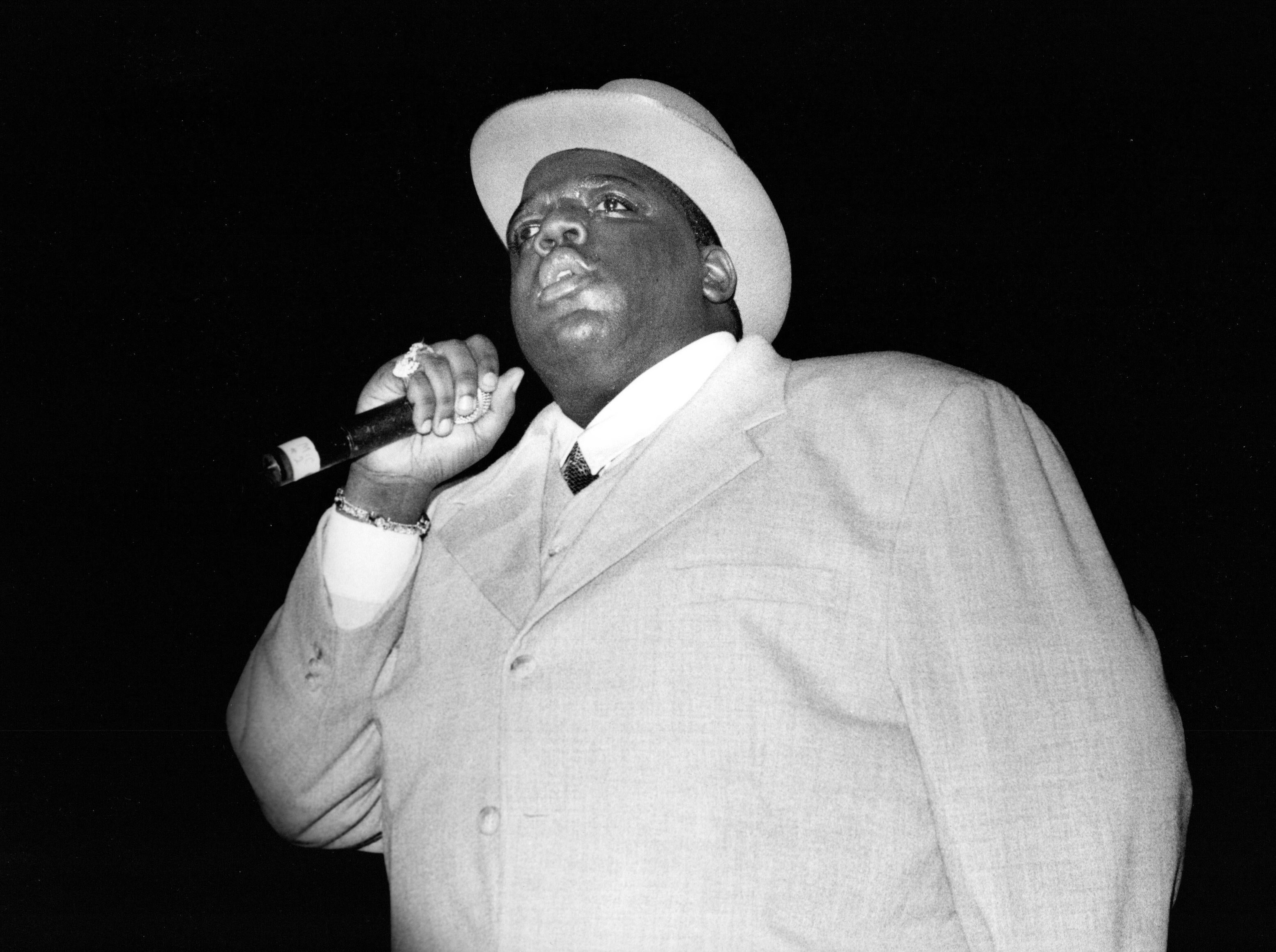 David Corio Portrait Photograph - Notorious B.I.G. Performing III Vintage Original Photograph