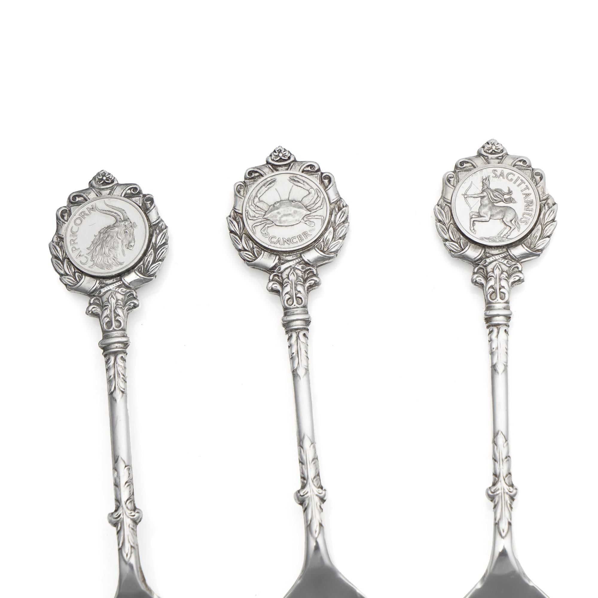 SILVER SPOONS by David Cornell 12 Zodiac signs V For Sale 3