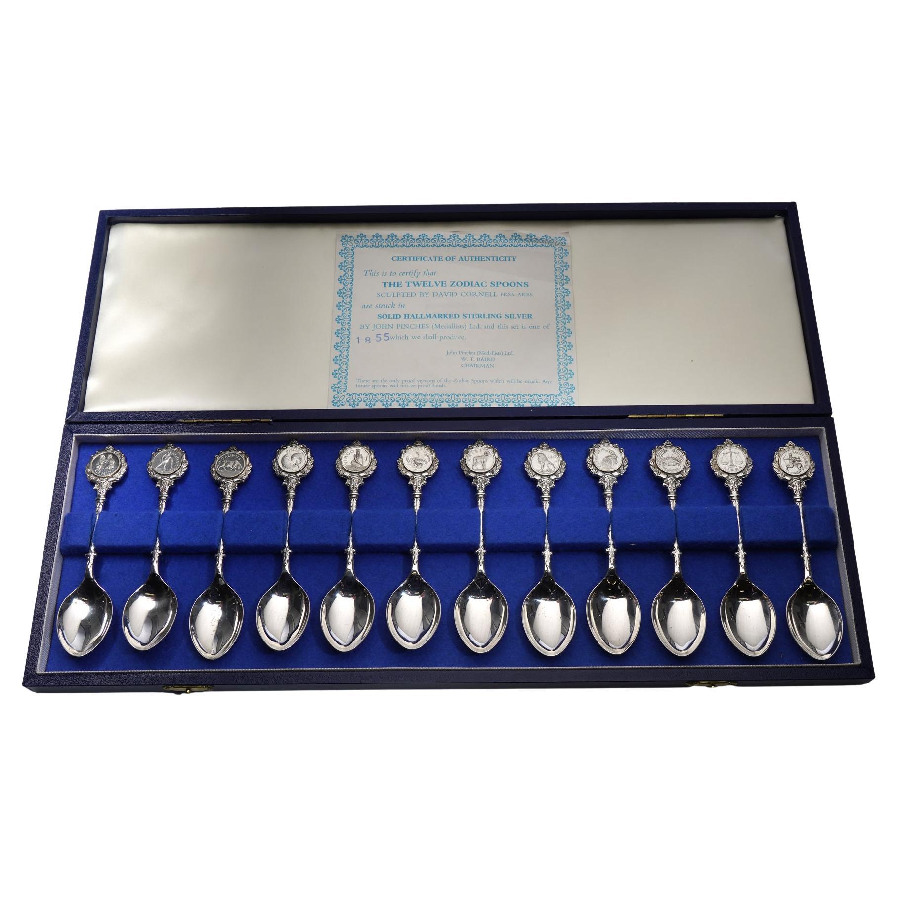 SILVER SPOONS by David Cornell 12 Zodiac signs V For Sale