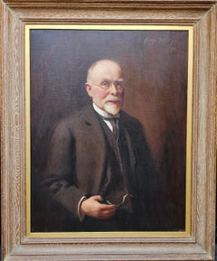 Antique Portrait of Mr R H Sinclair - Scottish 1914 art male portrait oil painting