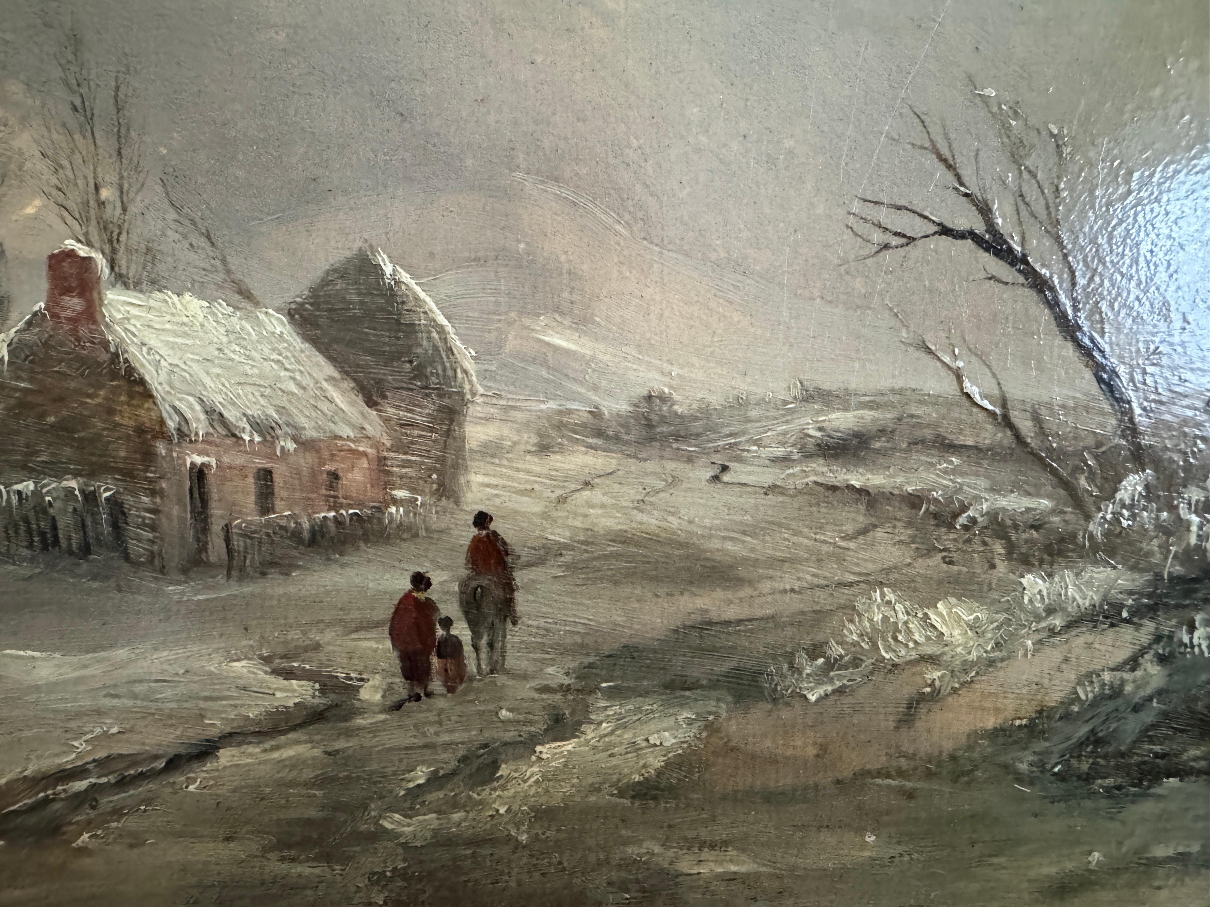 Mid-19th Century David Cox  'Snow Scene'  c1840 For Sale