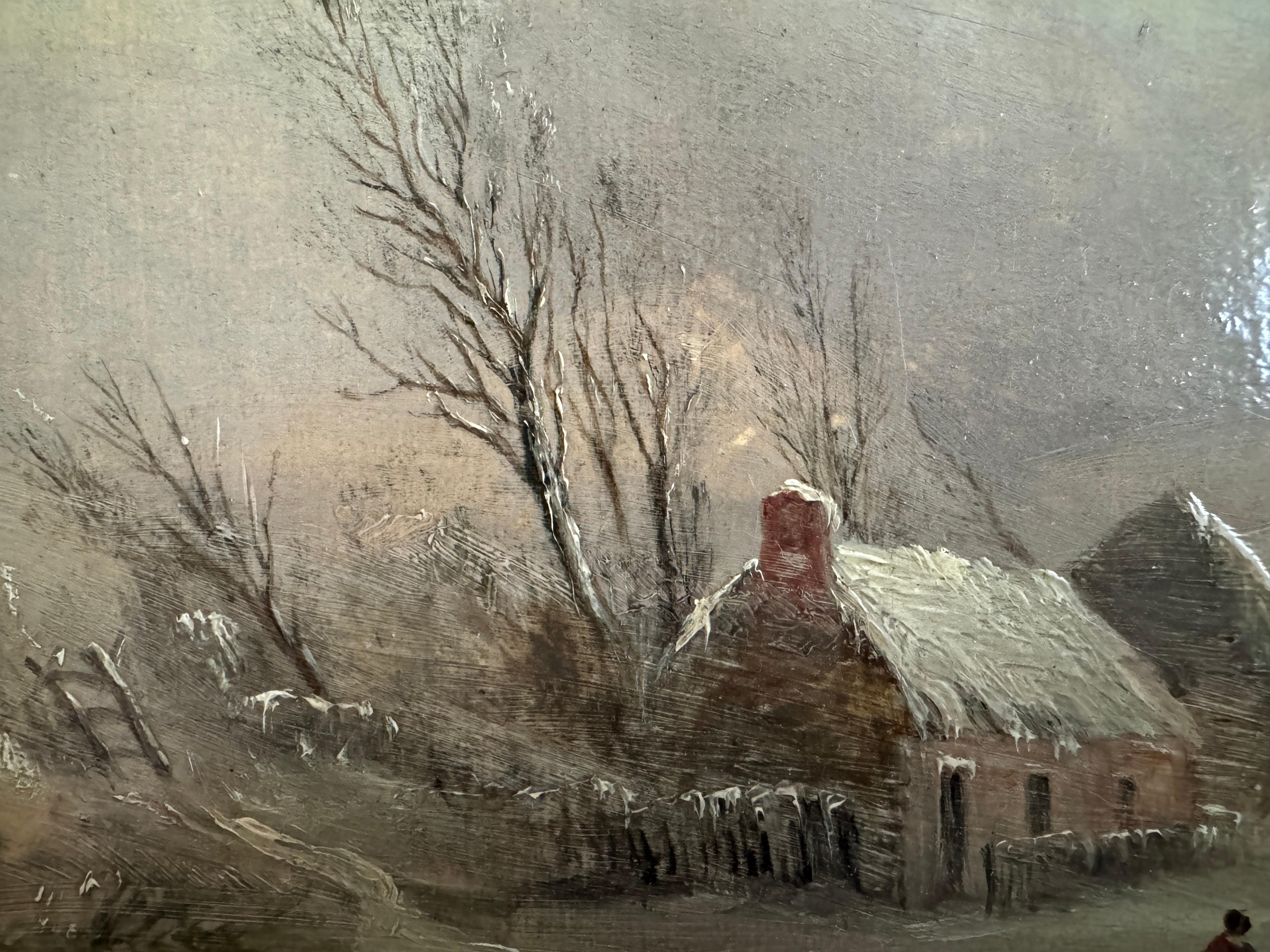 David Cox  'Snow Scene'  c1840 For Sale 1