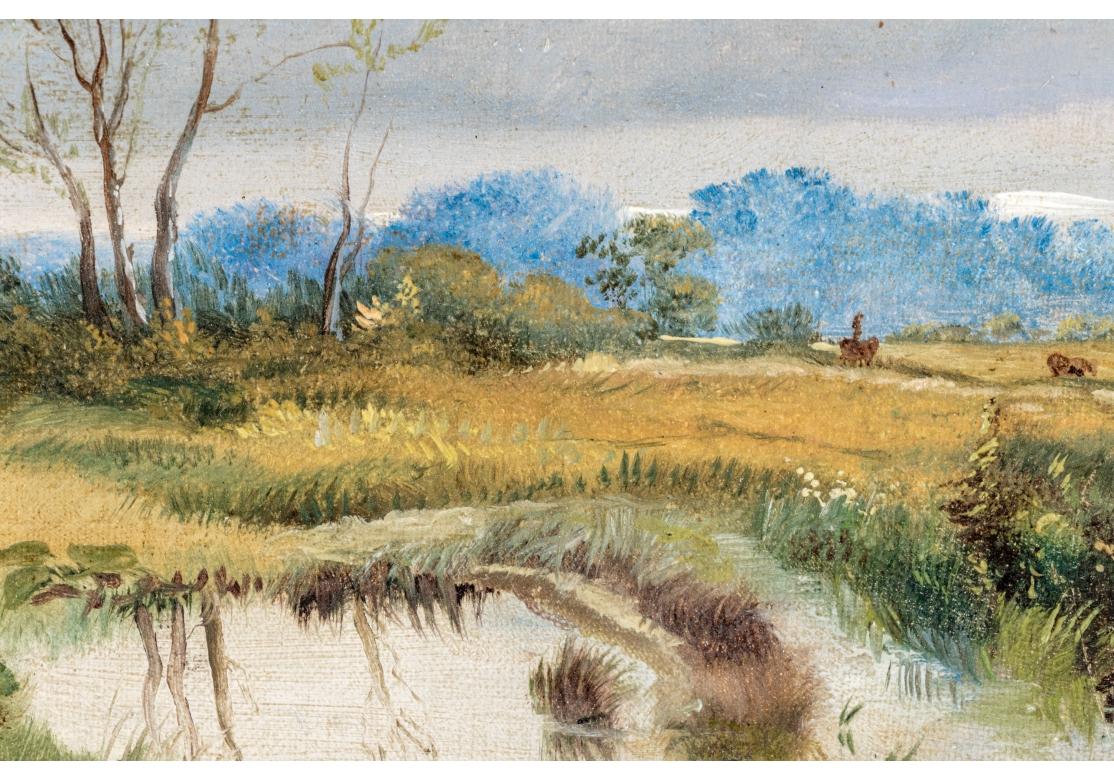 David Cox (UK, 1783-1859) Oil On Board, Landscape With Cows For Sale 3