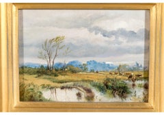 David Cox (UK, 1783-1859) Öl auf Karton, Landschaft mit Kühen, Landschaft mit Kühen