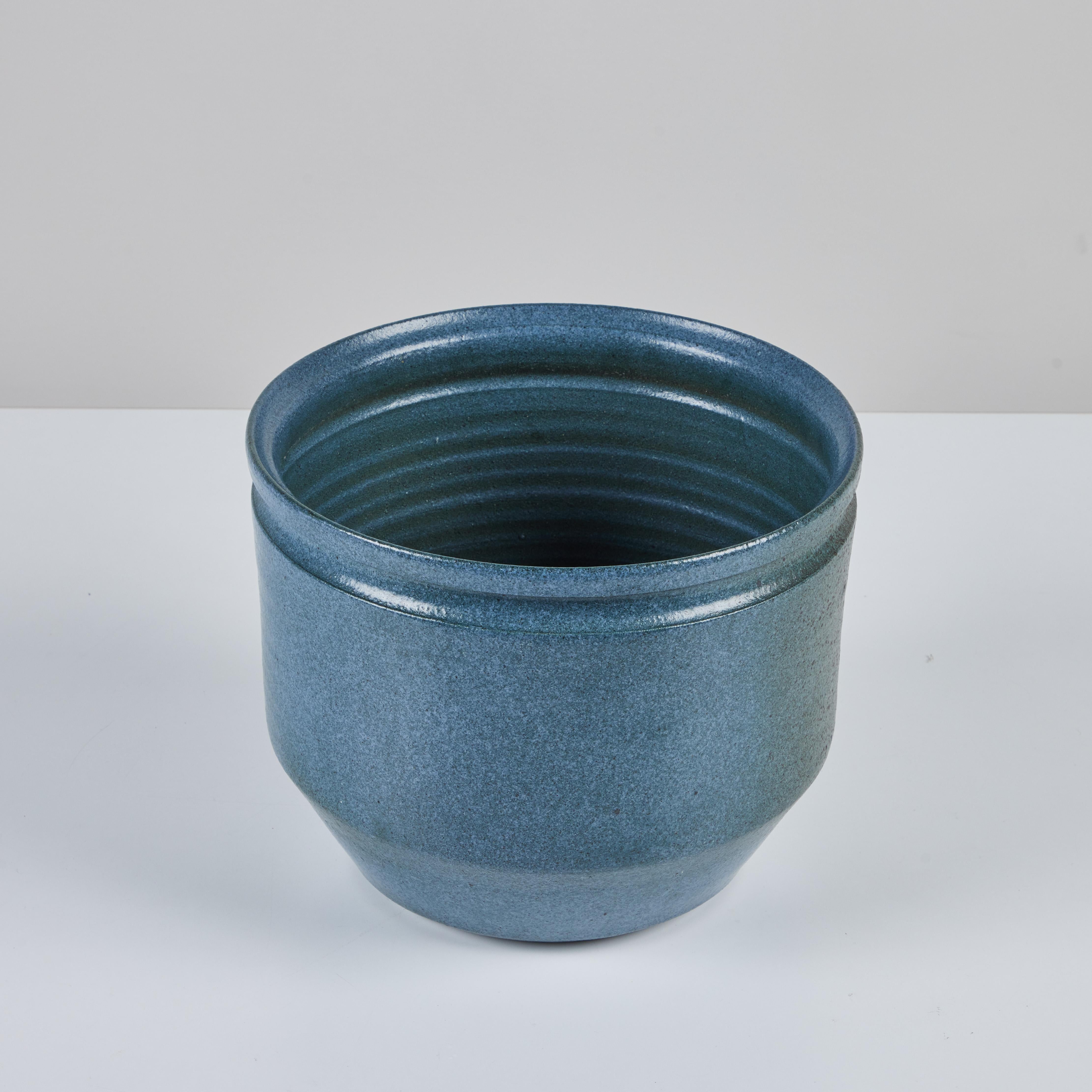 David Cressey and Robert Maxwell Blue Speckle Glazed Planter for Earthgender 4