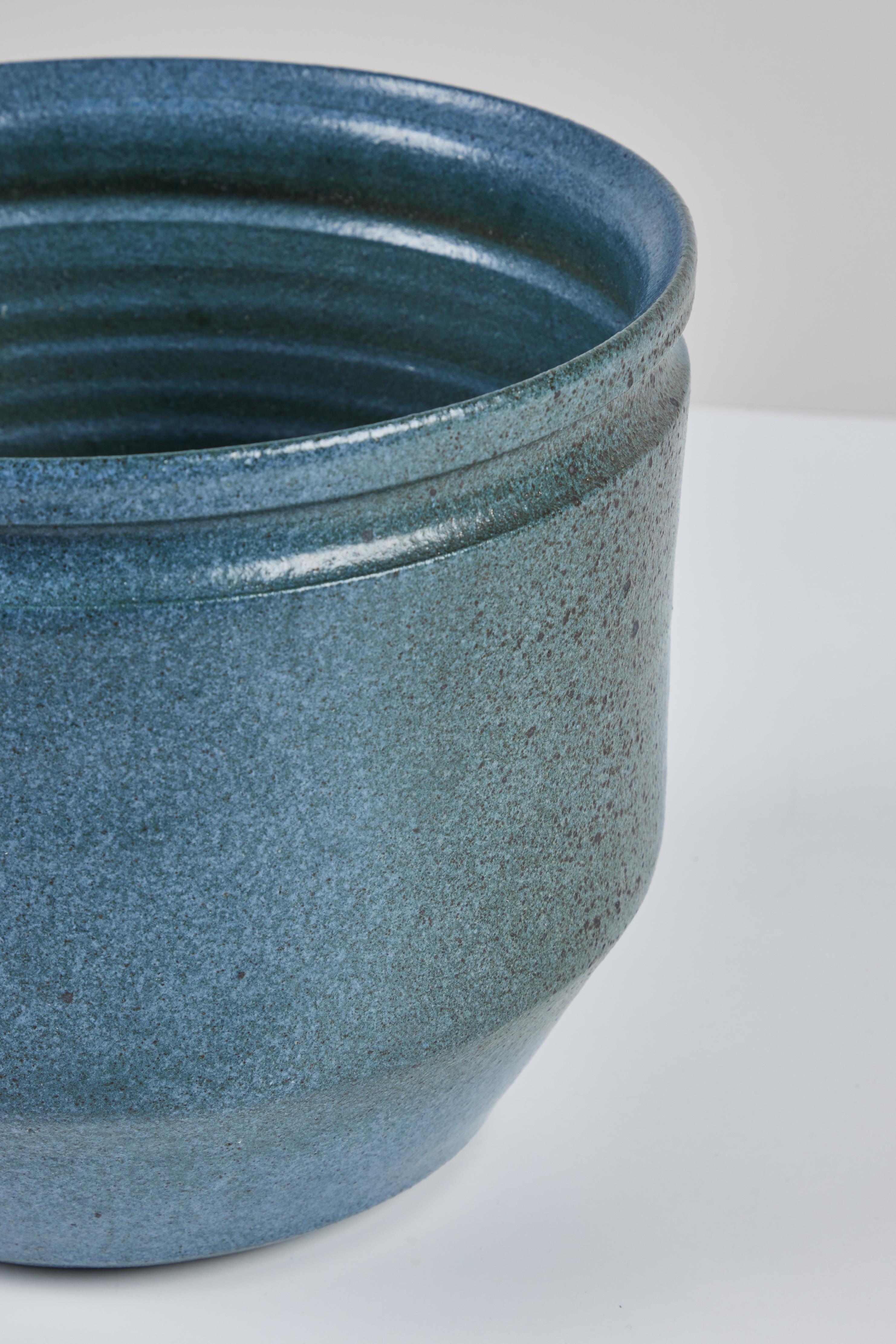 David Cressey and Robert Maxwell Blue Speckle Glazed Planter for Earthgender 5