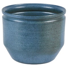 David Cressey and Robert Maxwell Blue Speckle Glazed Planter for Earthgender