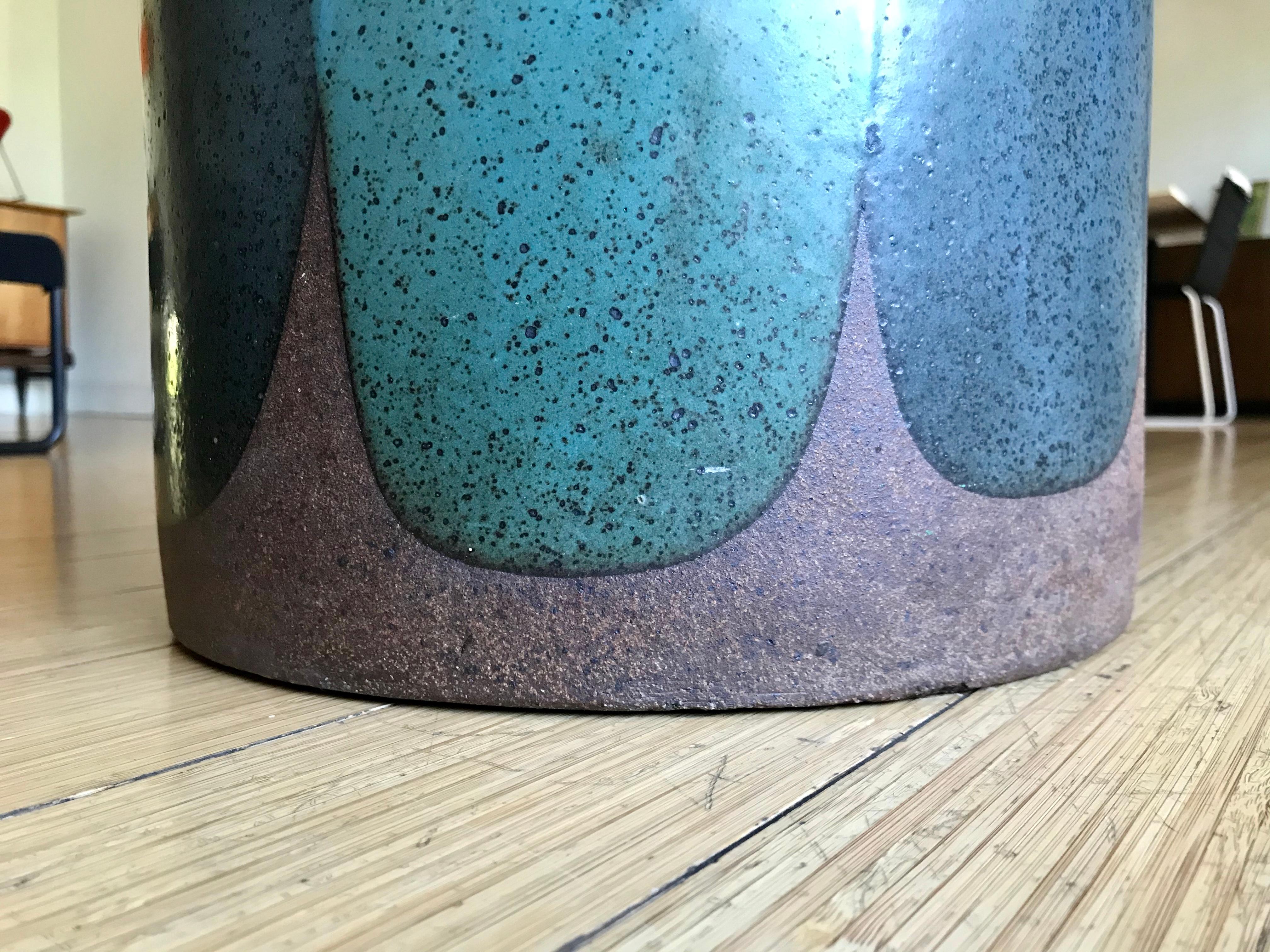 David Cressey Architectural Pottery 'Flame' Glaze Planter 6