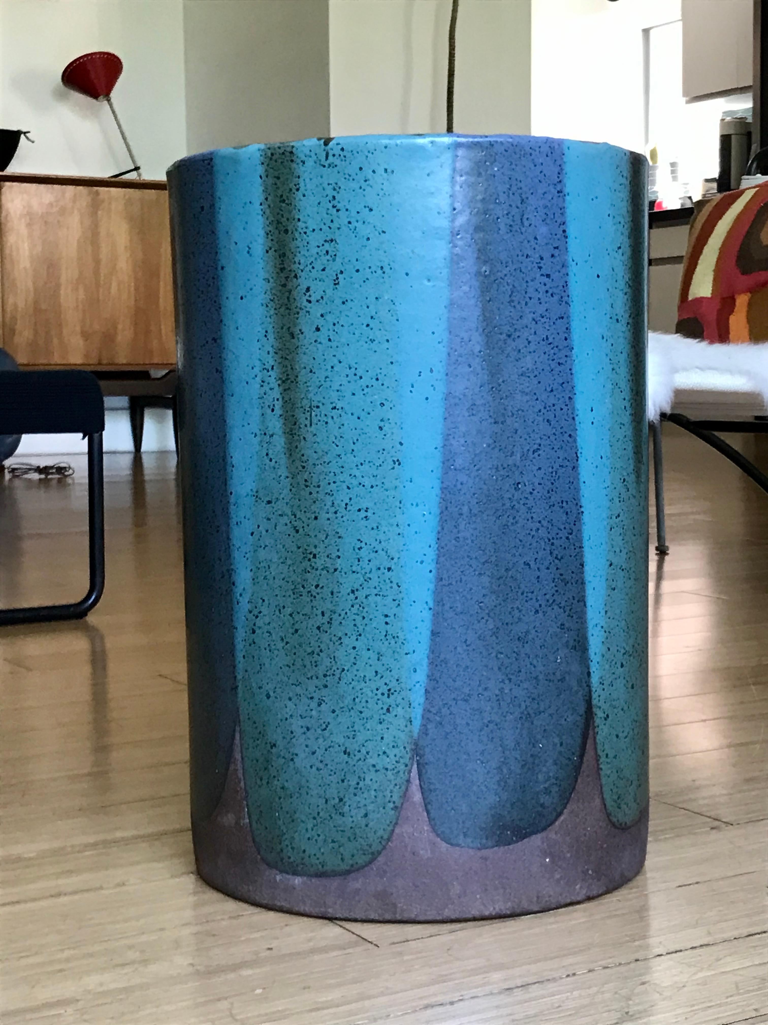 Fired David Cressey Architectural Pottery 'Flame' Glaze Planter