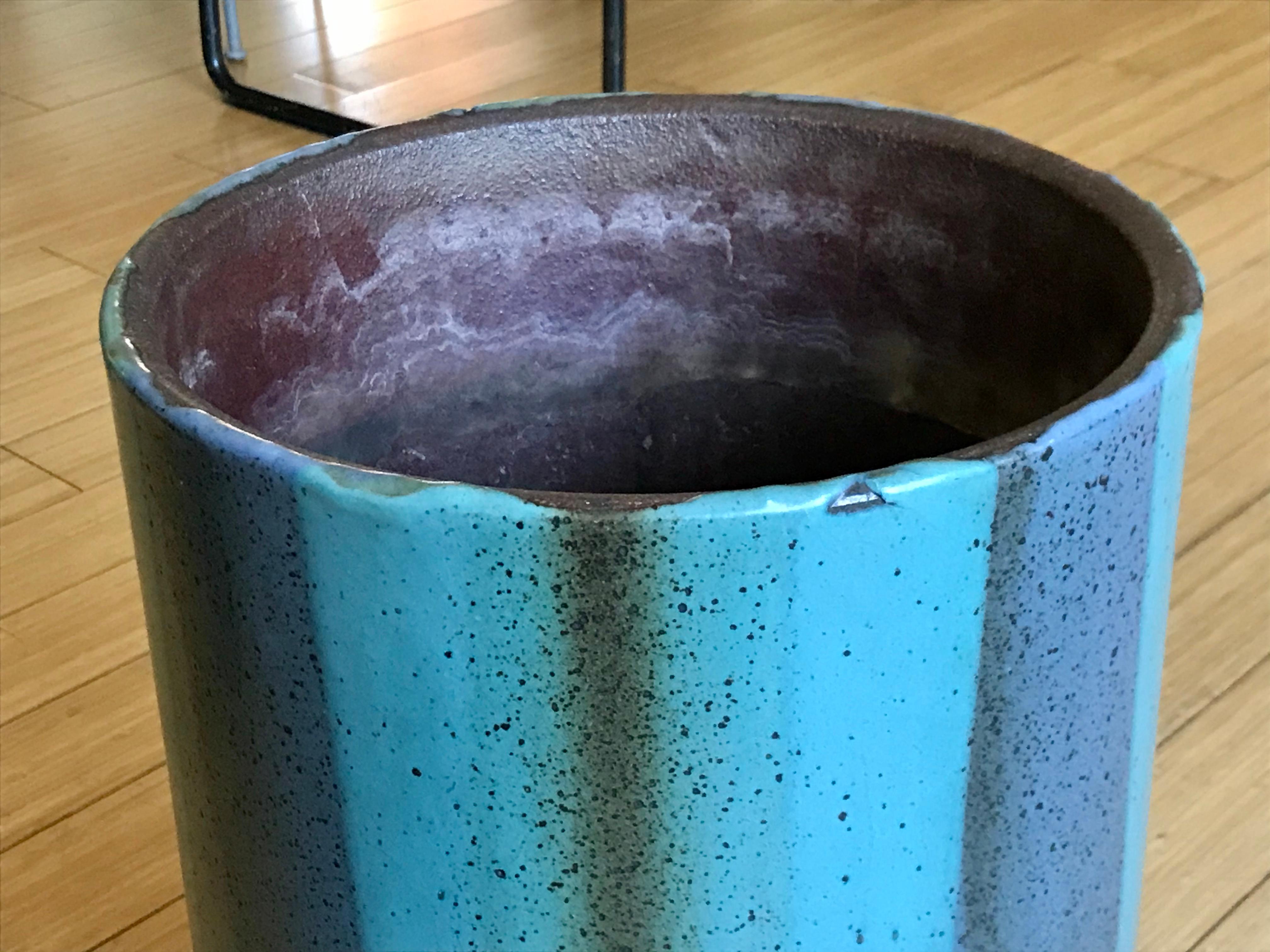 David Cressey Architectural Pottery 'Flame' Glaze Planter In Good Condition In Los Angeles, CA