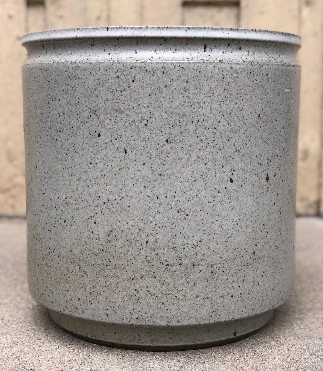 Speckled grey planter by David Cressey for Architectural Pottery. Fantastic example of mid century modern design. No drainage hole present. 
