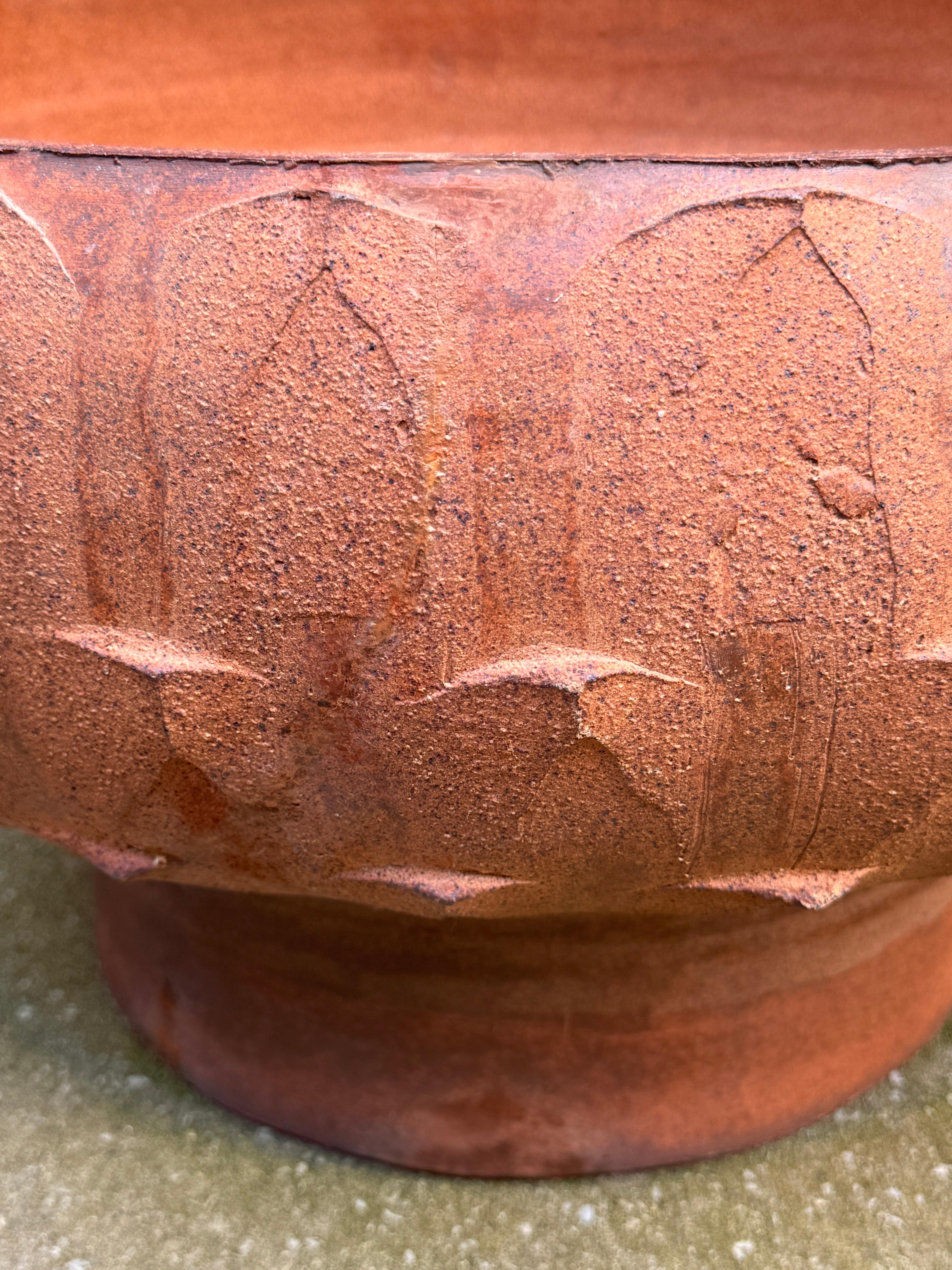 David Cressey Architectural Pottery Pro Artisan Bowl Stoneware Ribbed Planter 3